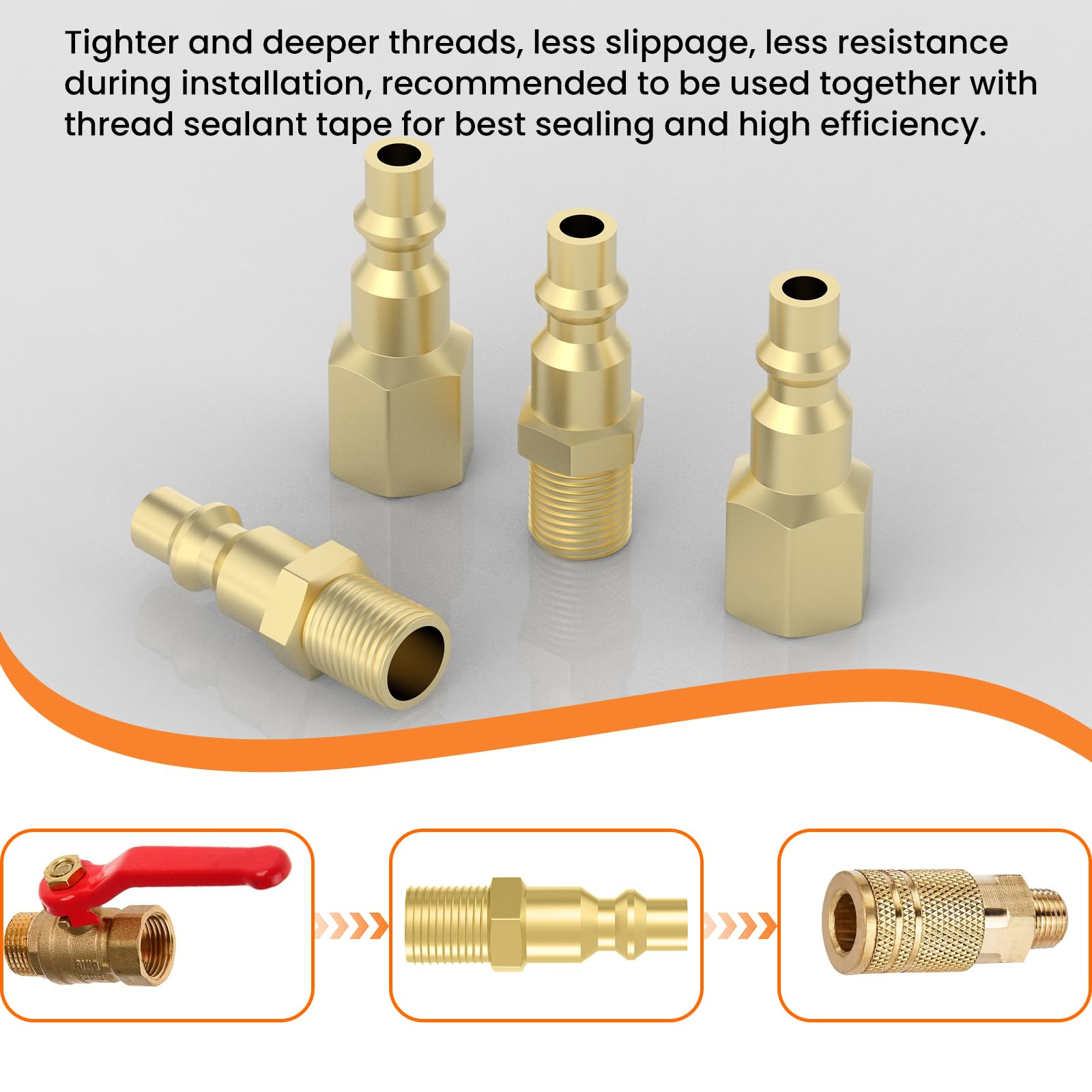 Air Coupler And Plug Kit, 14pcs Air Coupler And Plug Kit 1 4 Inch Npt Industrial Brass Air Hose Fittings Quick Connector Air Fittings For Automotive And Home 14pcs Coupler And Plug Kit