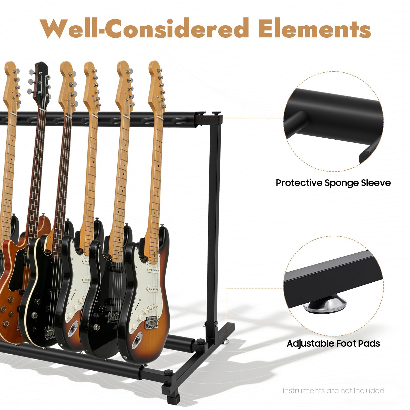Supporto universale per chitarra a 9 velocità, supporto universale per basso, supporto per chitarra multiplo, supporto per chitarra per casa o studio