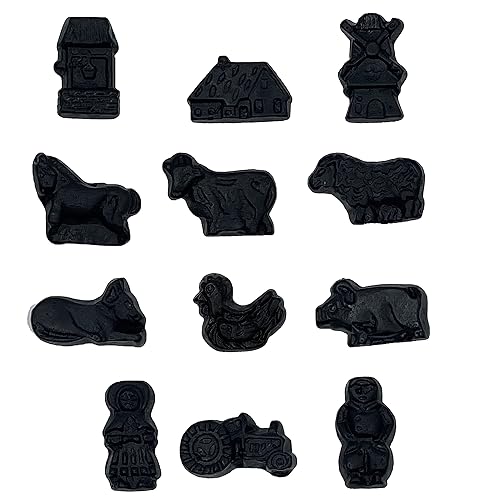 Miniatura 7 de Fruidles Gomitas holandesas de regaliz de animales de granja, regaliz negro ligeramente salado (media libra)