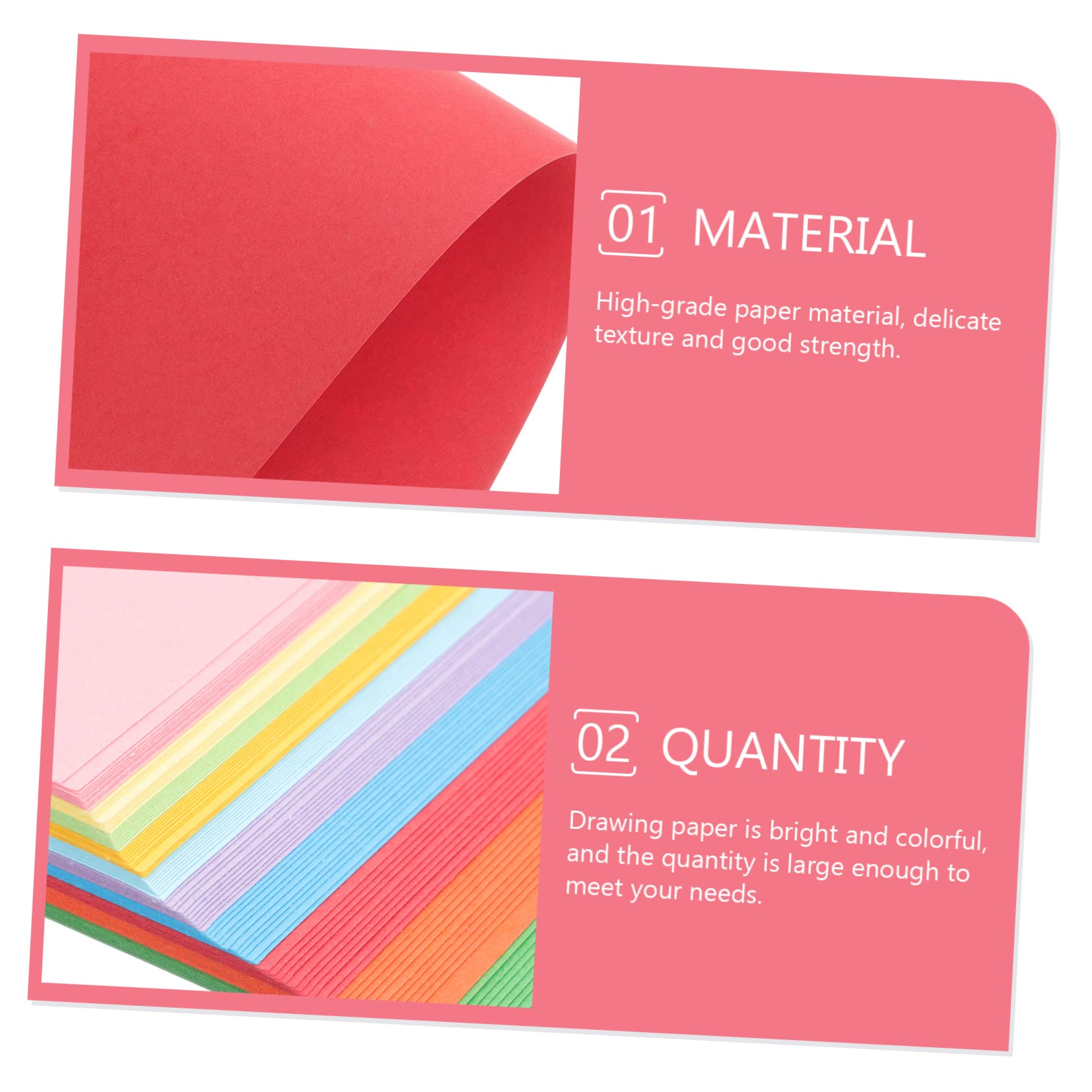NUOBESTY 100blätter Bastelpapier Verdickt Bunt Faltpapier Malpapier Für Junge Mädchen Und Erwachsene Zu Hause Kindergarten Schule Diy-bastelpapier Origami-papier