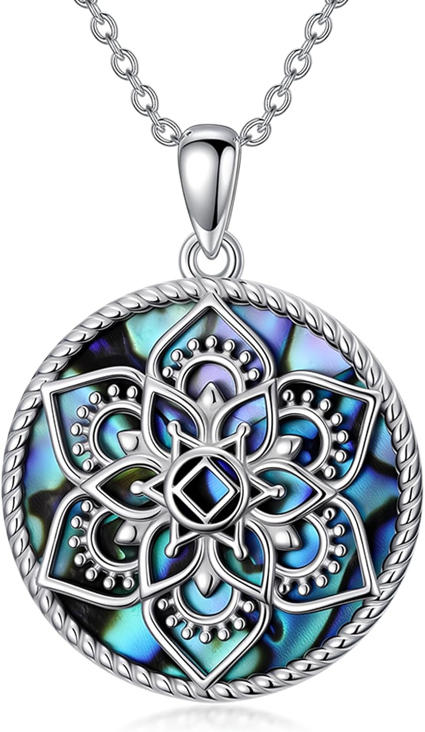 Sobriety Gifts for Women 925 Sterling Silver AA/Na Necklace Healing Recovery Pendant Spiritual Jewelry Sobriety Gifts