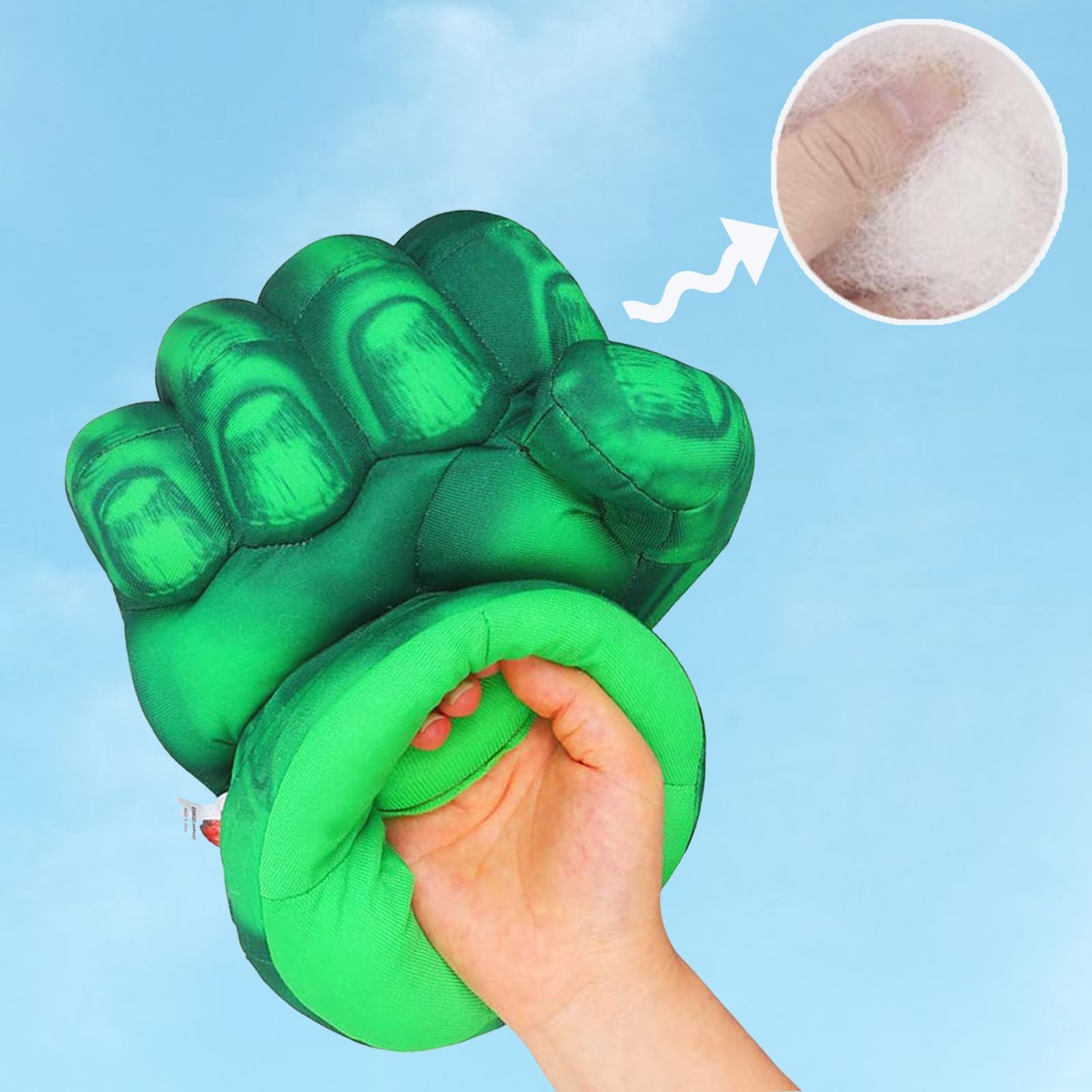 JEEK Gants de super-héros pour enfants Jouets Smash Gants de boxe en peluche douce vert B