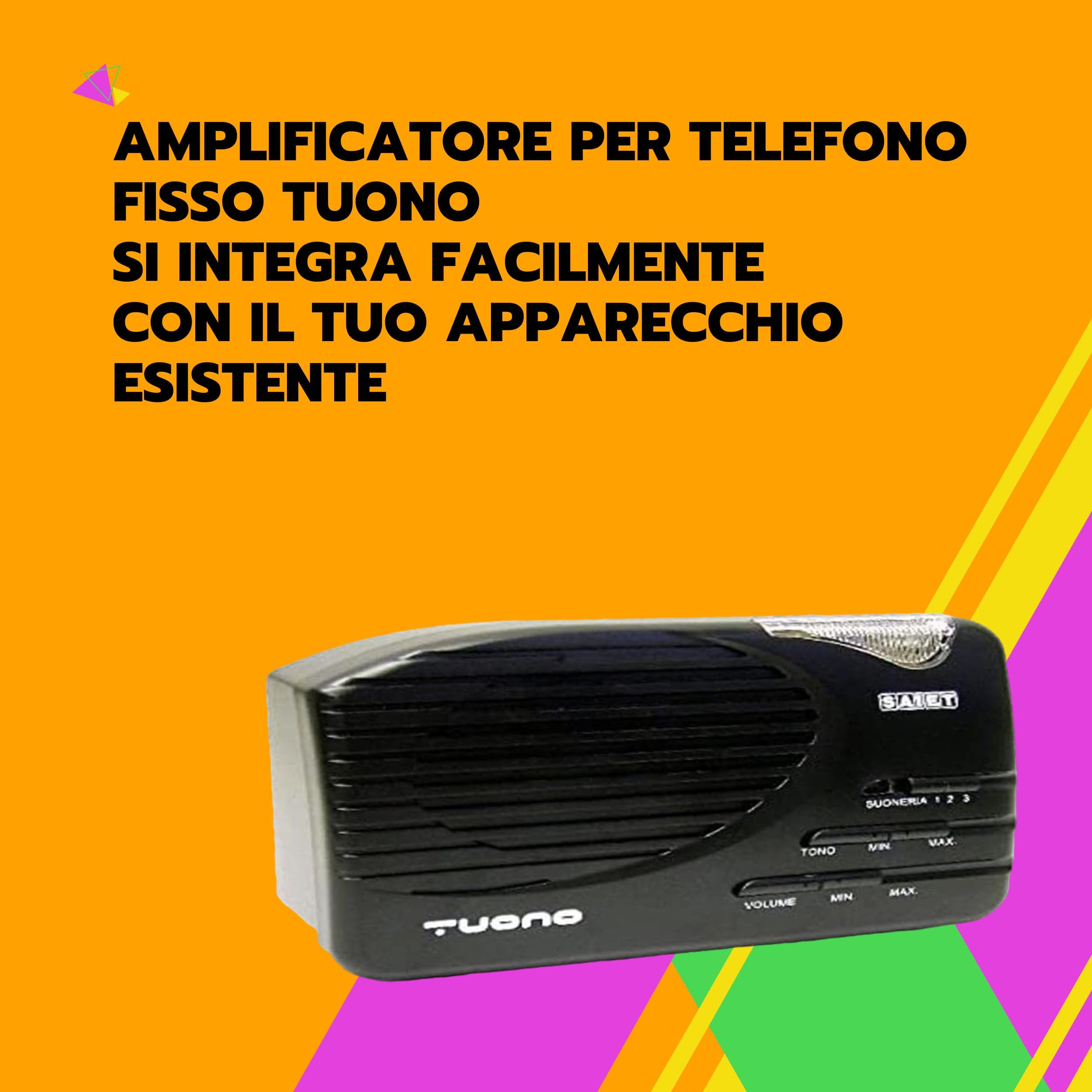 SAIET - TUONO Fixed Telephone Ringtone Amplifier - Intercom Amplifier for the Elderly
