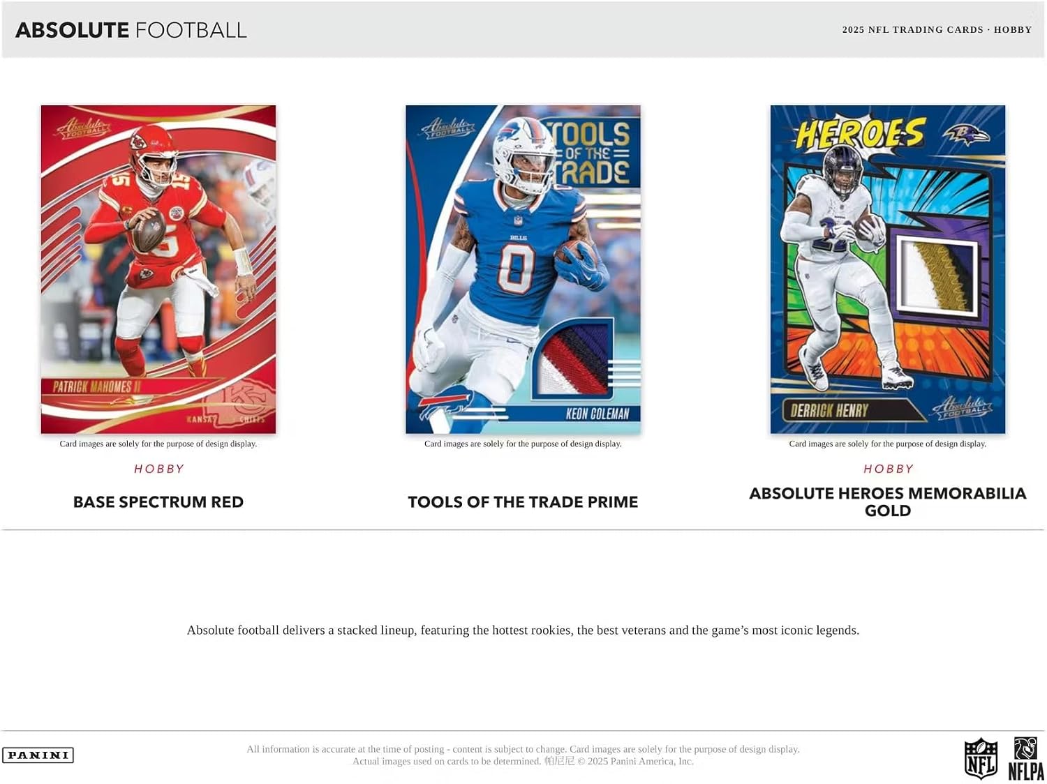 2025 Panini Absolute Football Hobby Trading Card Box (1 Rookie Premier Materials Autograph Per Box!)