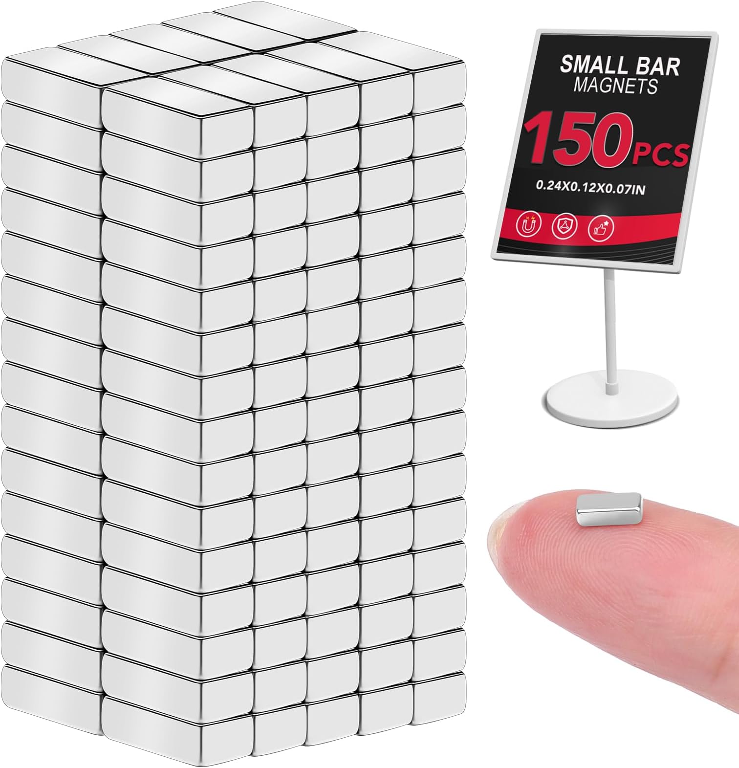 Amazon.com: Magnetics 4x4x1.3mm 100-Piece Rectangular Magnets Ideal for ...