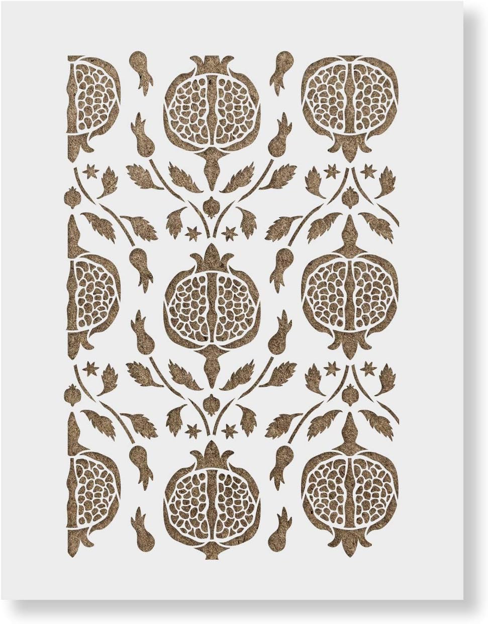 Amazon.com: Pomegranate Pattern Wall Stencil - DIY Wallpaper