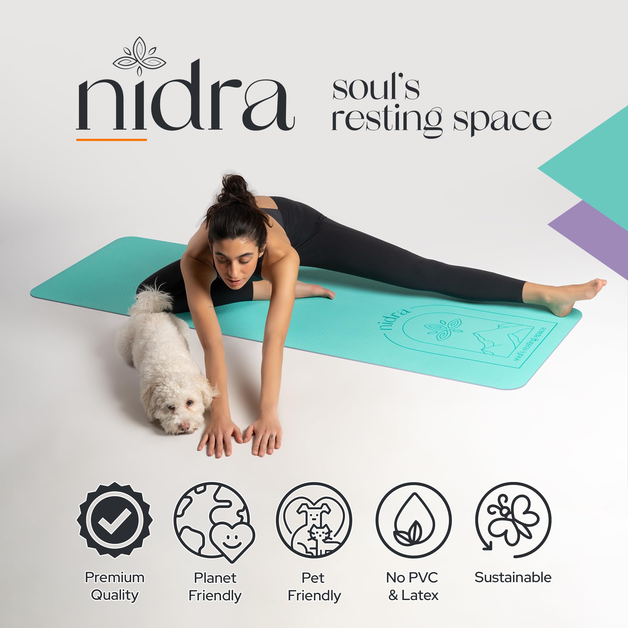 6mm Thick Yoga Mat Non Slip Fitness & Exercise Mat With Portable