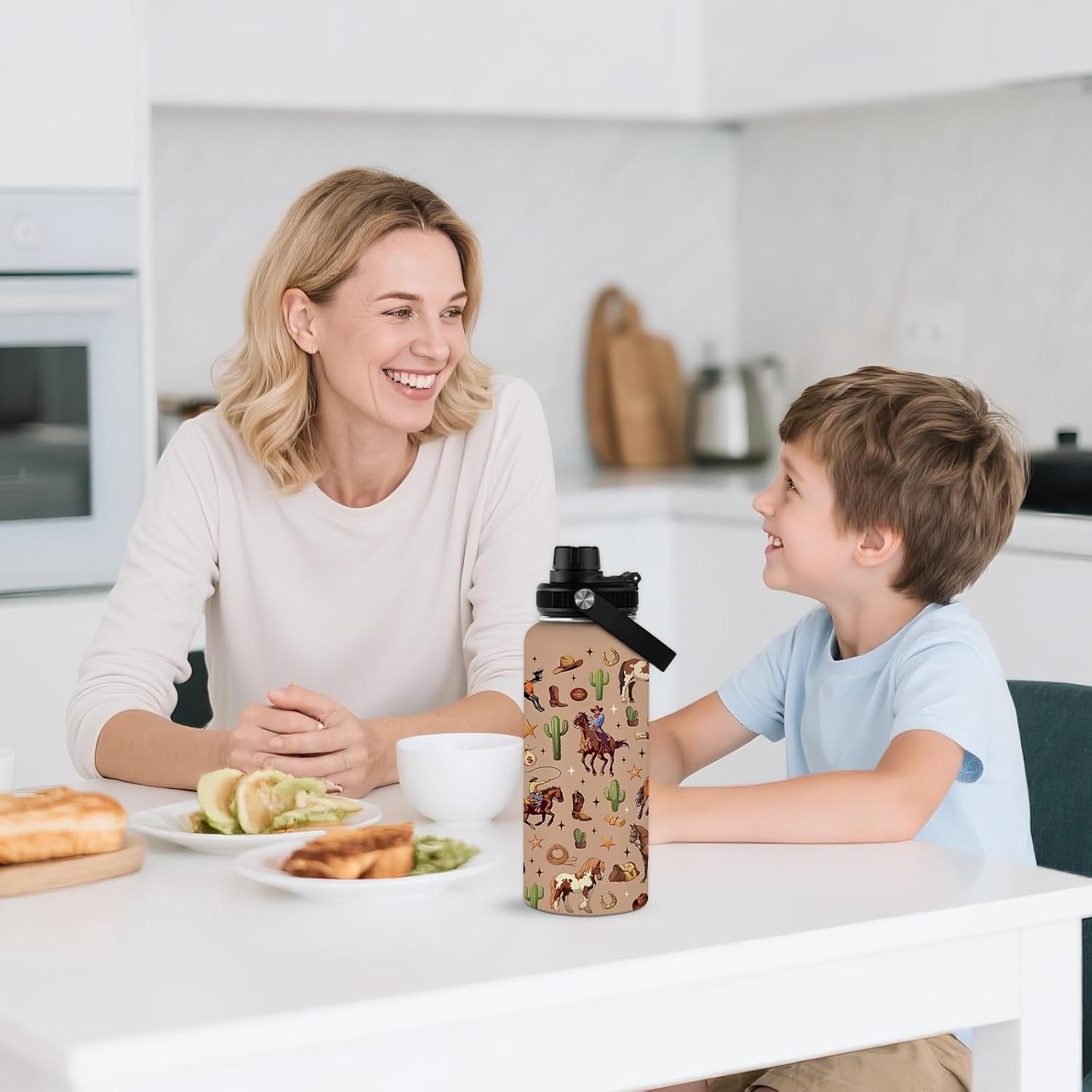 Western Cowgirl Water Bottle 32 Oz, Horse Water Bottle For Women, Birthday Christmas Graduation Horse Gifts For Women Men Best Friends, Horse Travel Coffee Insulated Cup - Image 8