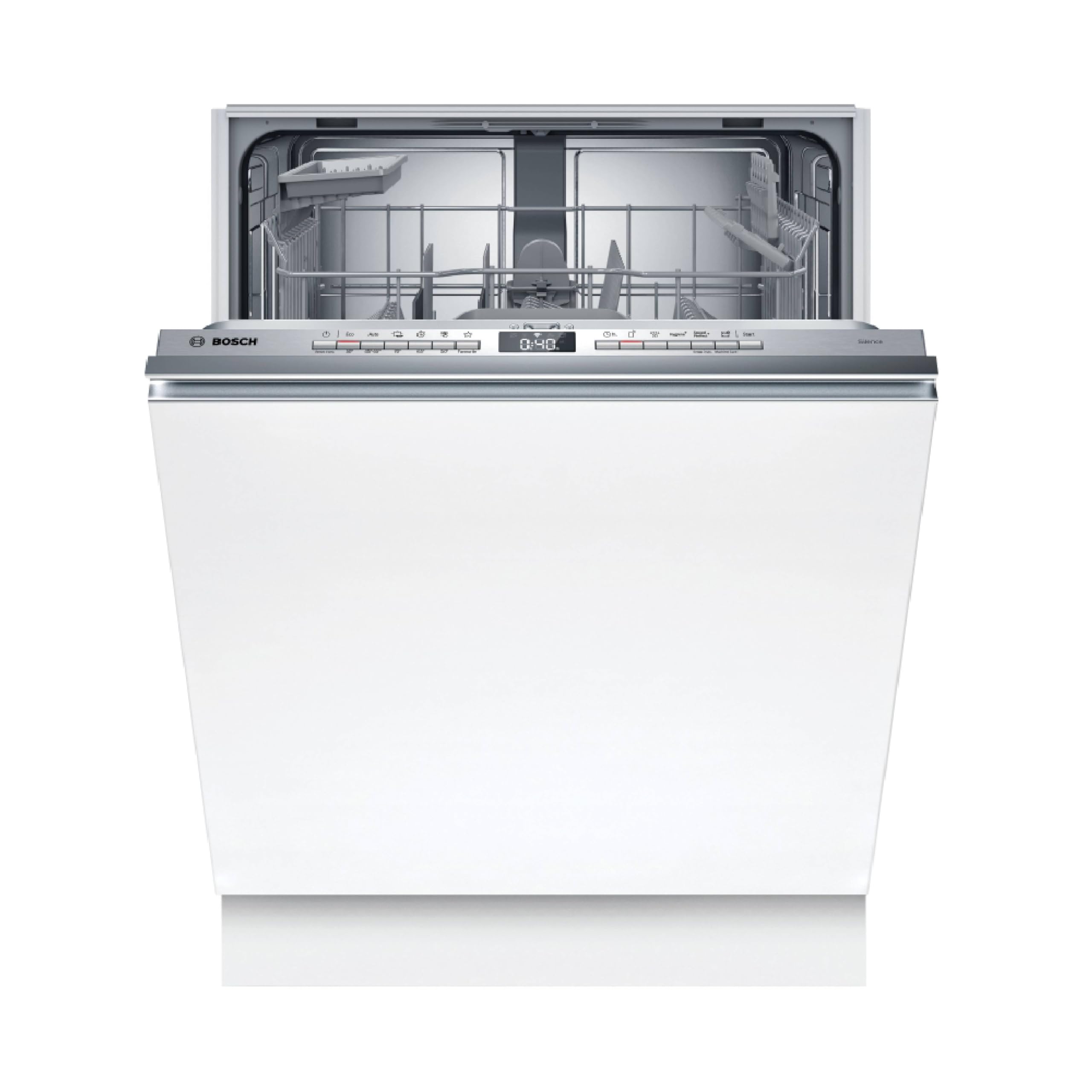 Bosch Serie 4 Smarter Vollintegrierter Geschirrspüler 60 cm SMV4HTX15E | Extra Dry Option, Flexibles VarioFlex-Korbsystem, Silence on Demand via App, Info Light, AquaStop, Exklusiv auf Amazon