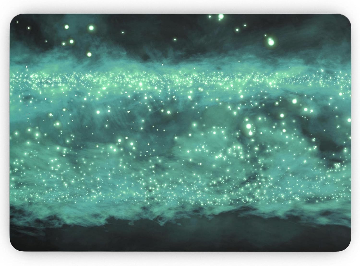 DesignSkinz - Glowing Green Orbs of Light - Full-Body Wrap Protective Decal Skin Kit Compatible with MacBook 16" Pro M1 (A2485)