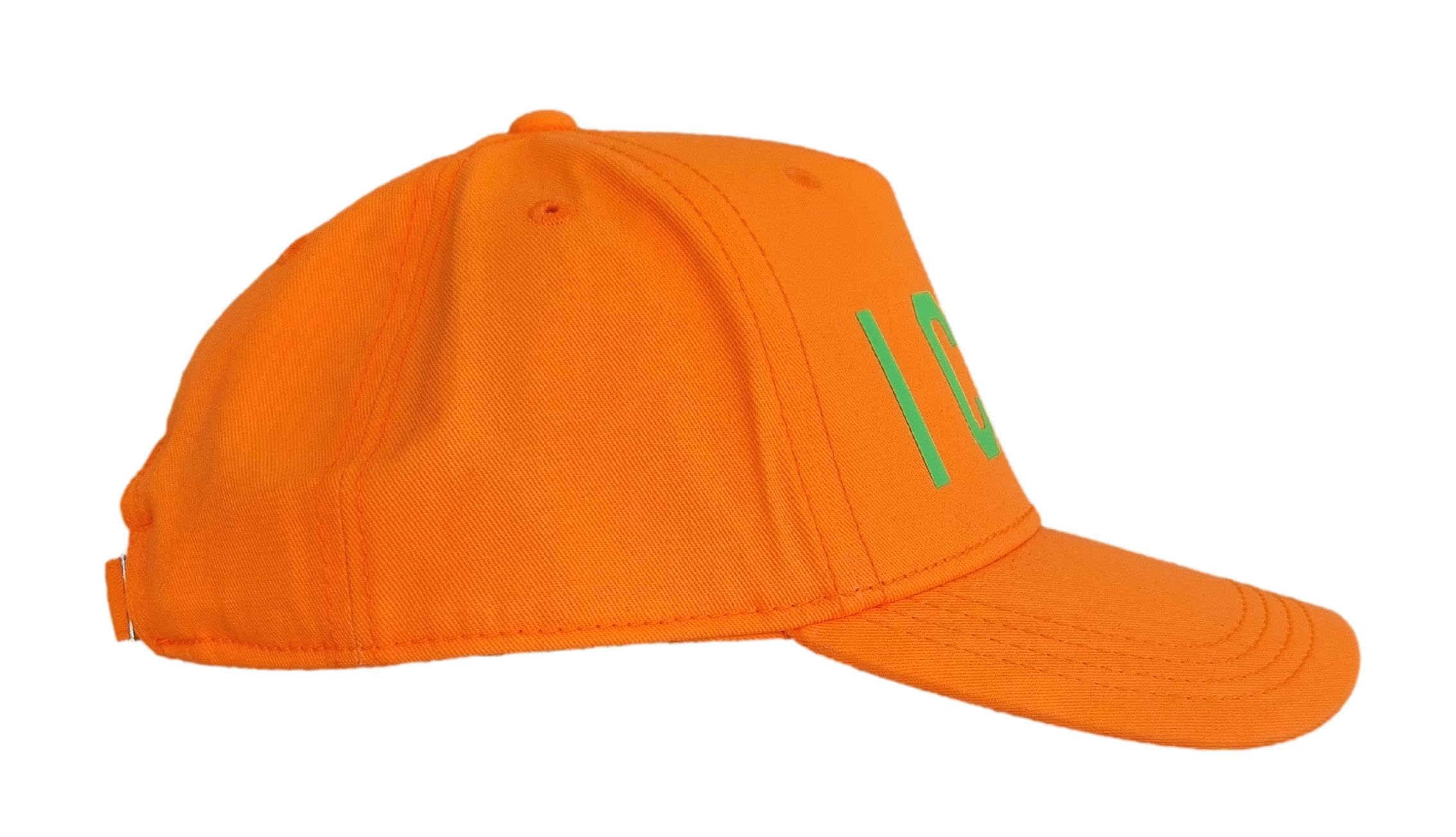 DSQUARED2 Junior Cappello Berretto Baseball Uomo D2F222U tg.3 Arancione-Verde