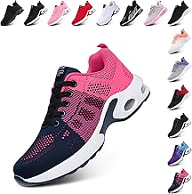 Hitmars Chaussure de Course Femme Respirante Légères Chaussures de Sport Gym Fitness Athlétiques Chaussures de Running Confortables Jogging Sneakers Noir Rose Rouge Orange Violet EU 36-42