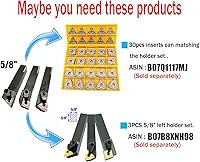 Vista 6 de Juego de 3 piezas de soporte de herramientas de torneado de carburo indexable de círculo exterior para torno de metal de 5/8" MTJNR1616H16 +