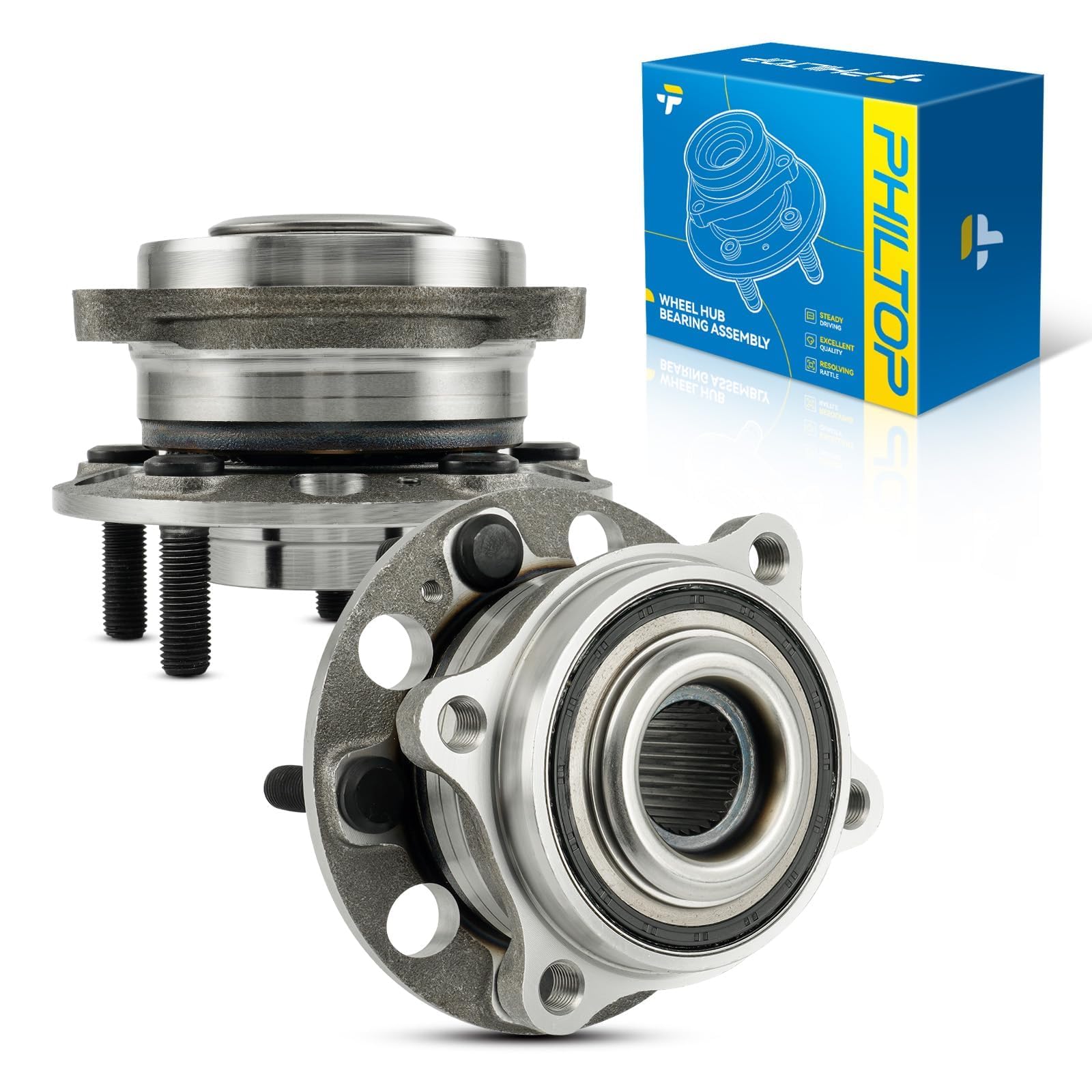 PHILTOP 513409 Front Rear Wheel Bearing Hub Assembly for Santa Fe Sport