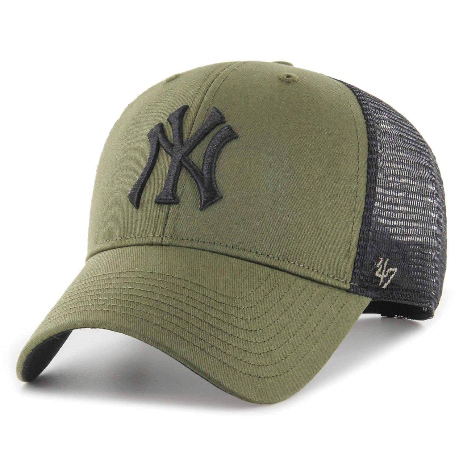 '47 Brand Trucker Cap - BRANSON New York Yankees sandalwood, Arm Green, One Size (B-BRANS17CTP-SW)