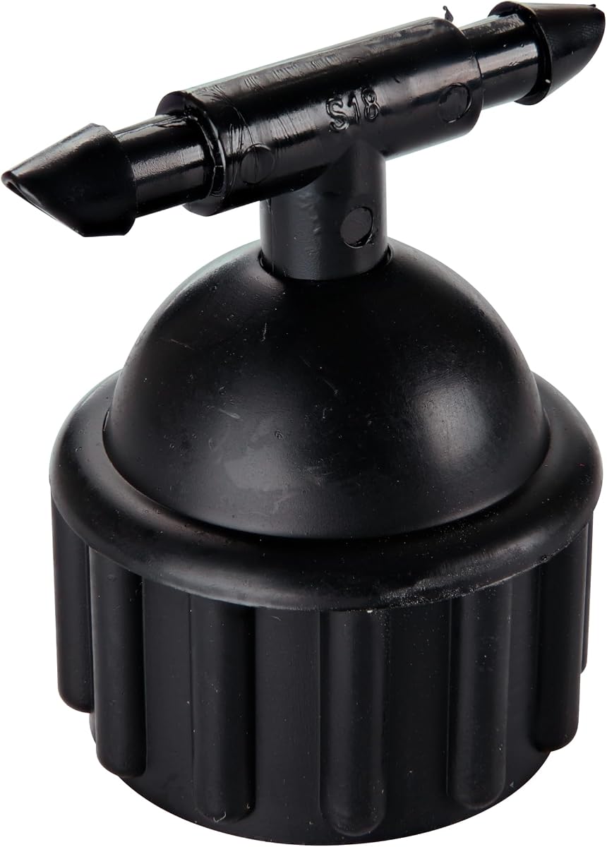 336STUB Codo de compresión, 5/8 pulgadas, accesorio de riego por goteo para tubería de suministro y línea de goteo, negro