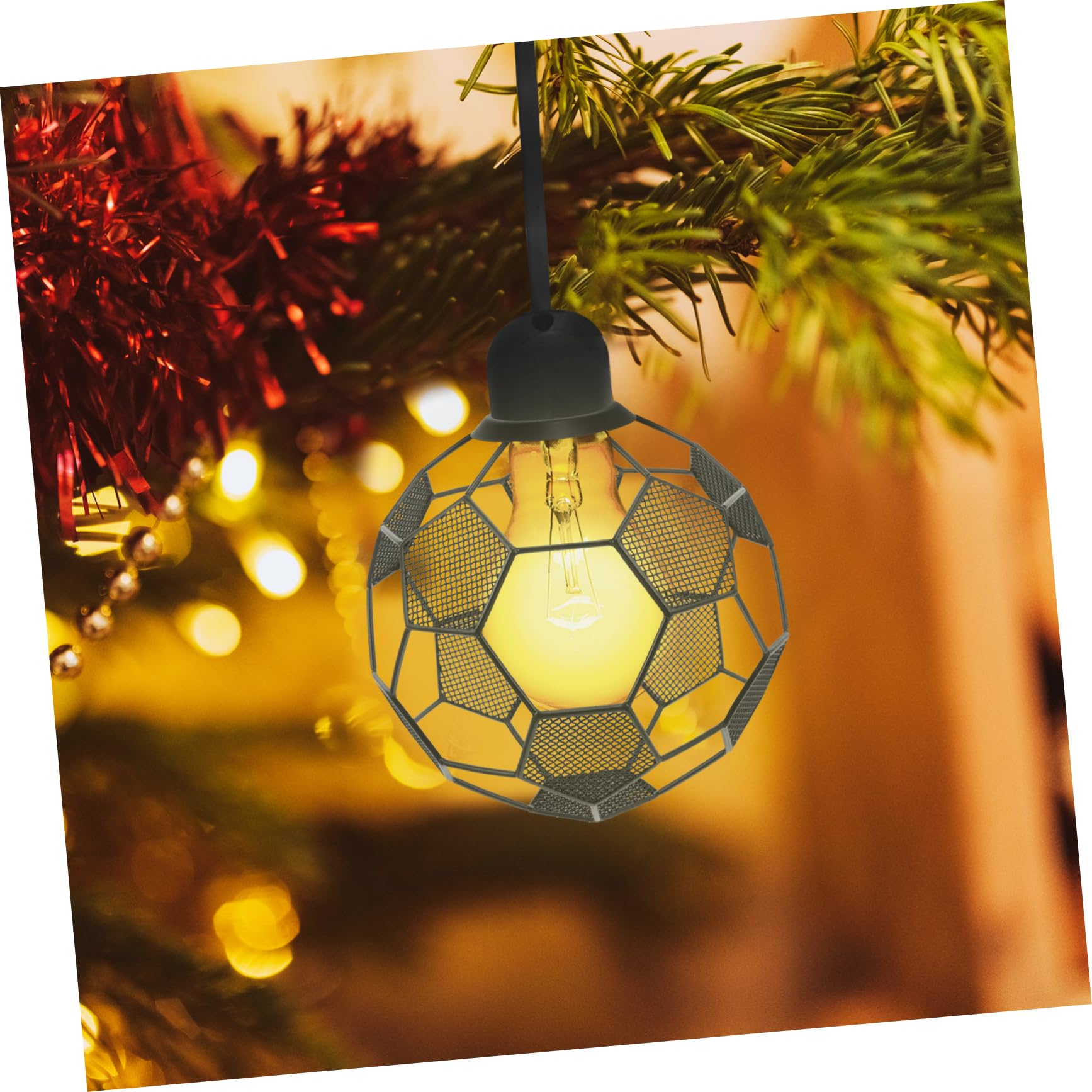 WATIIFUFU Modern Soccer Shaped Lamp Shade Hollow Out Decorative for Ceiling Table Lamps Ideal for Home Office Sports Themed Décor Compatible with Standard Bulbs - Image 3
