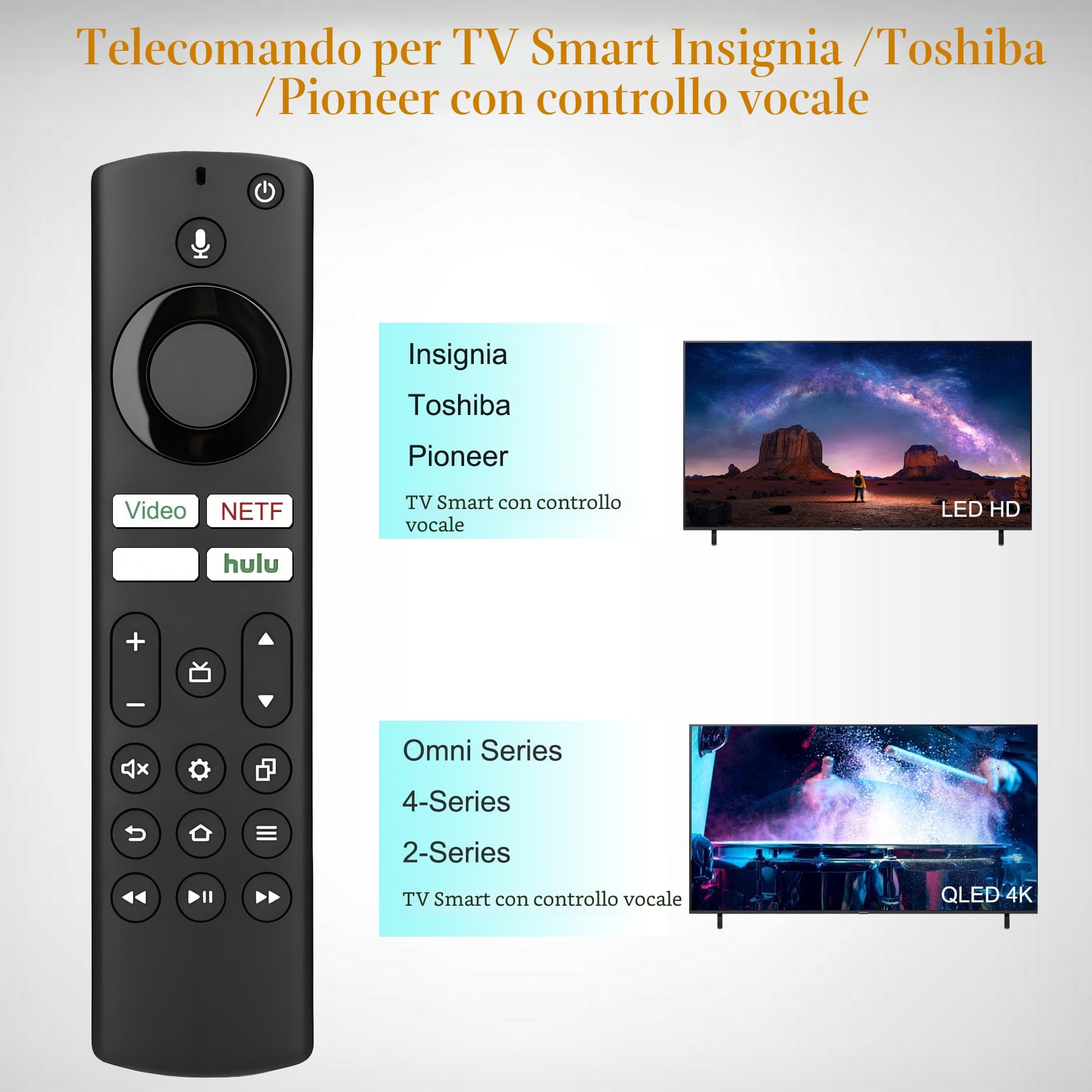 Telecomando sostituzione Fire TV Stick 4K Max Lite TV Cube Omni Insignia Toshiba Smart TV controllo vocale