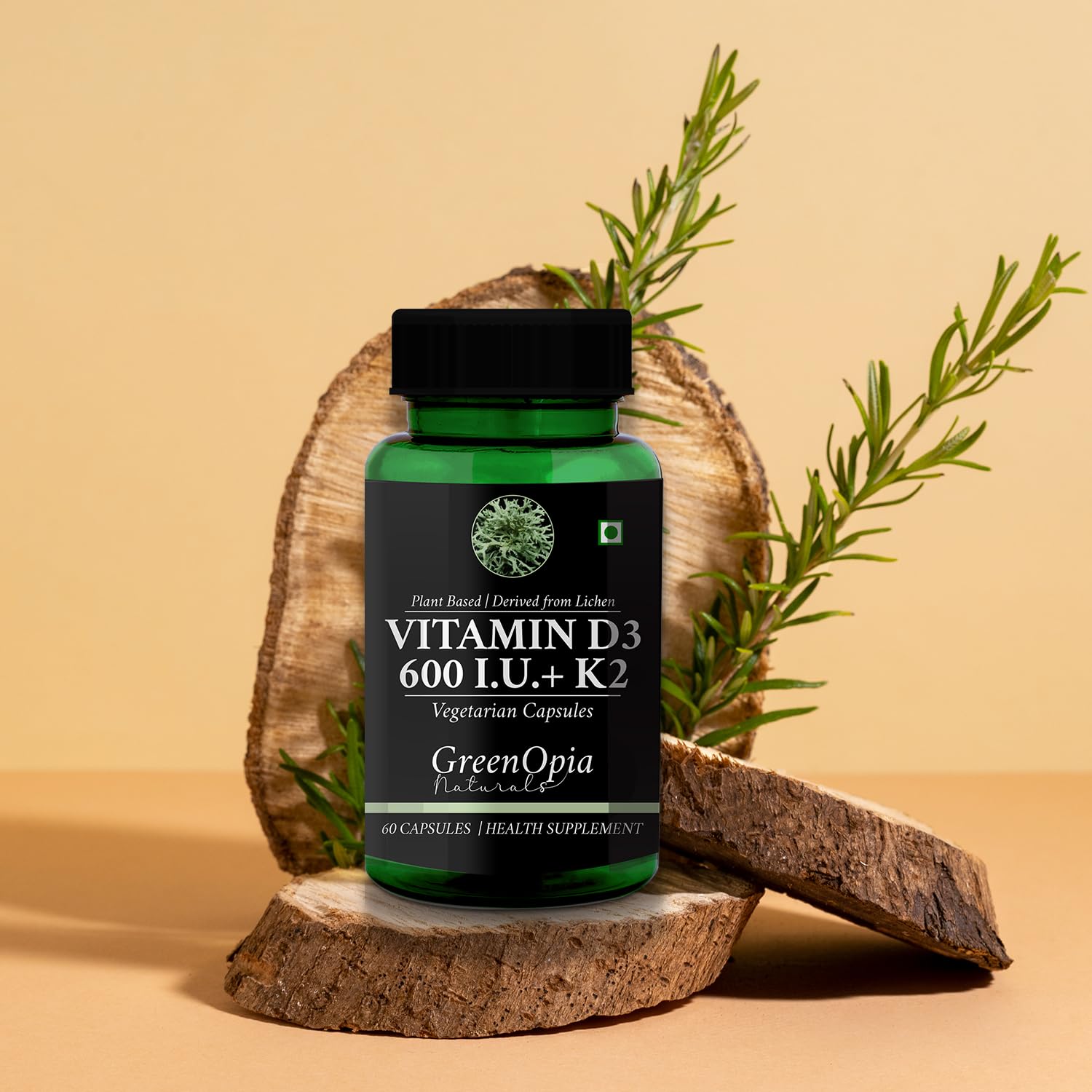 Plant Based Vitamin D3 600 IU + K2 | 60 Vegetarian Capsules — Amazon image 6