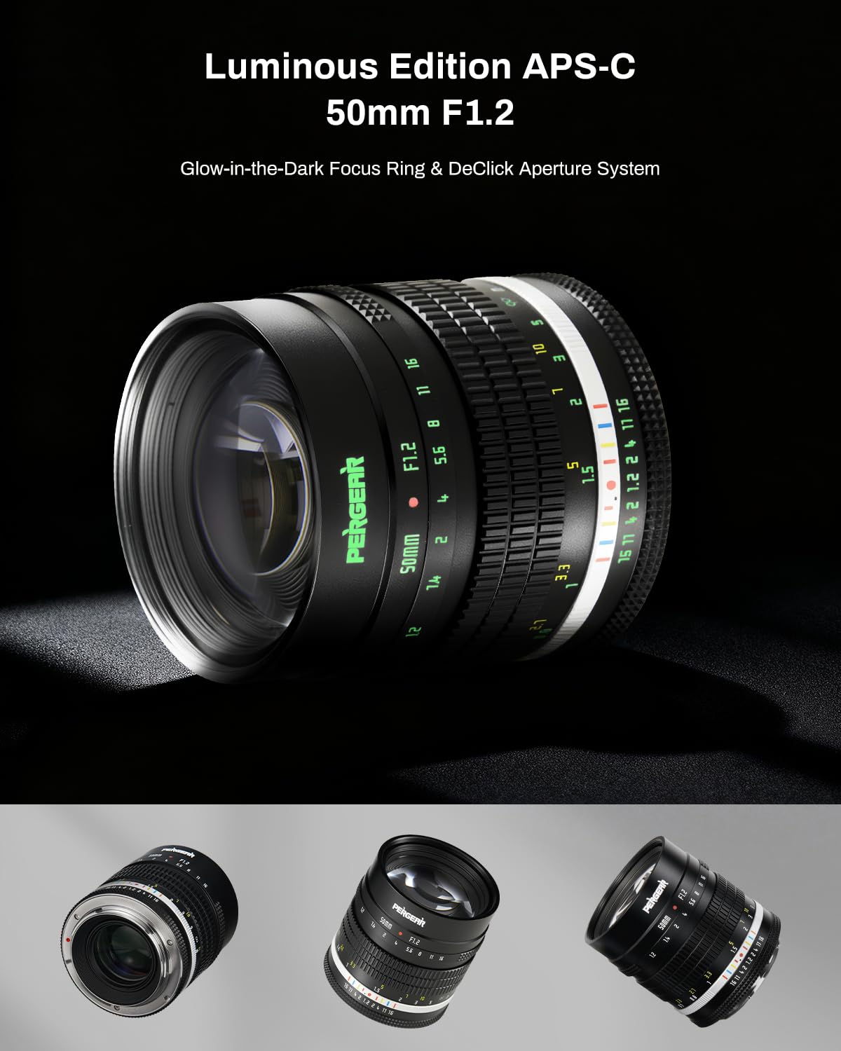 Amazon.co.jp: Pergear 50mm F1.2 APS-C RFマウント 単焦点レンズ