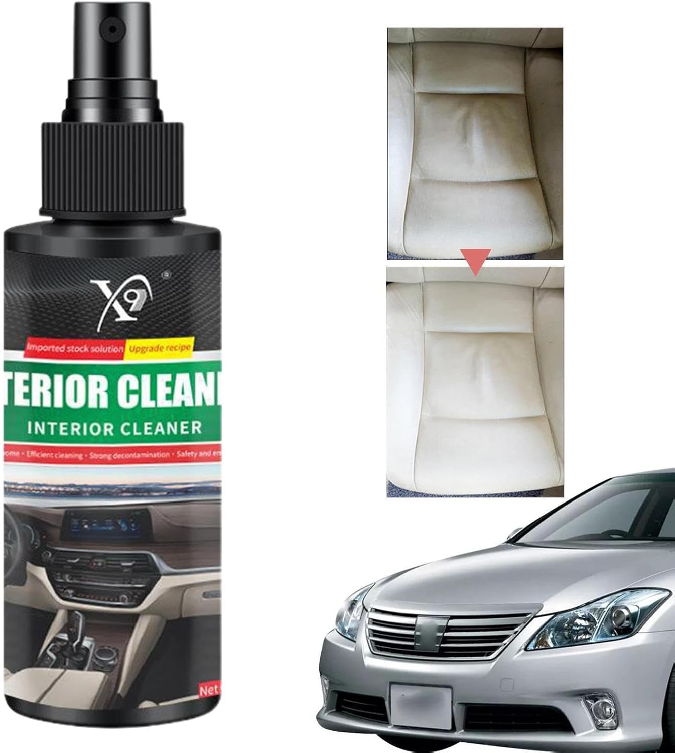 Car Interior Cleaning Spray, Professional Car Dashboard Cleaner, Safe