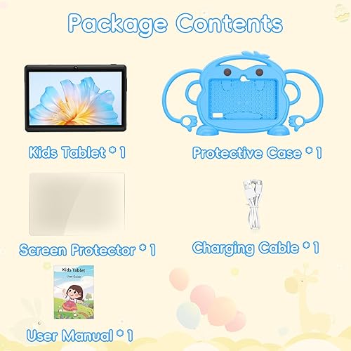 Miniatura 6 de Tablet for Kids, 7 Inch Android 11 Tablets, 6GB RAM and 32GB ROM, Toddler-Friendly with Bluetooth, GPS, WiFi, Parent Control, Dual Cameras,