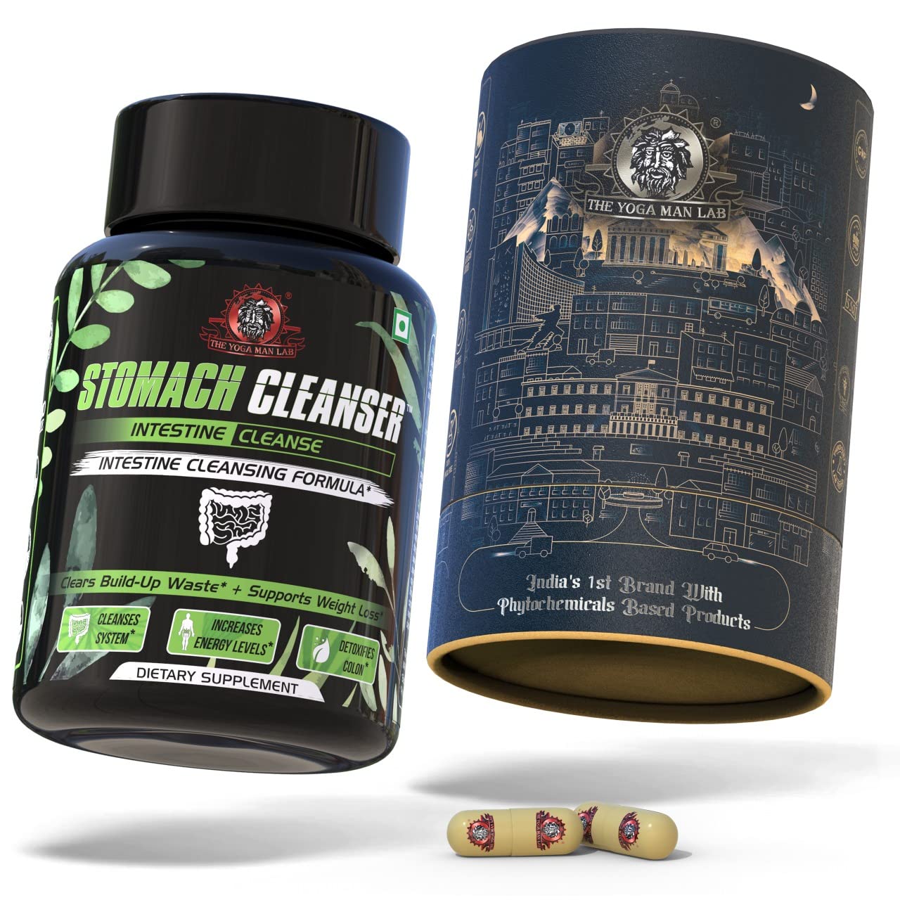 The Yoga Man Lab Stomach Cleanser Capsule Natural Colon Detox Probiotic