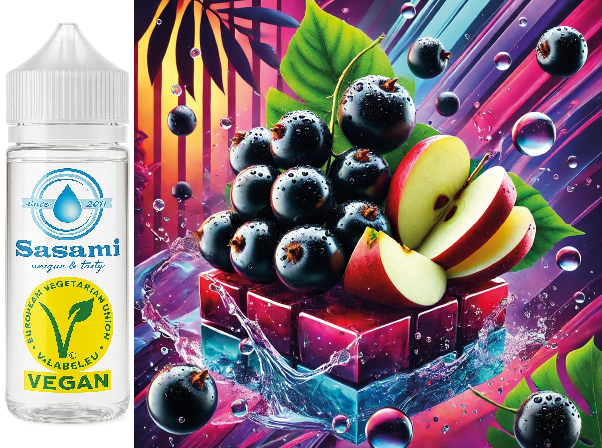 Grosella negra manzana - Blackcurrant Apple aroma - Sasami Konzent - 100ml
