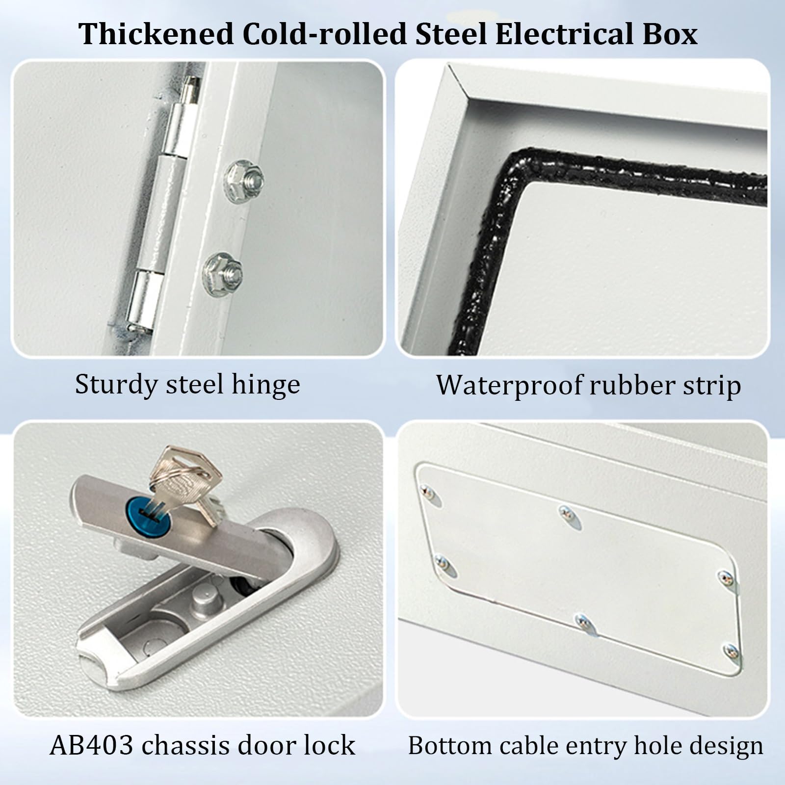 Cajas de pared para instalaciones electrónicas, El metal de acero de la caja de conexiones bloquea la valla exterior interior multisize(40x60x20cm)