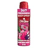 Aluminum Free Body Spray for Men, 24/7 Odor Protection, 24/7 Lasting Fragnance & Freshness, Cologne Quality Scent, Raptorstrike with Dark Berry Scent, 5.1 oz