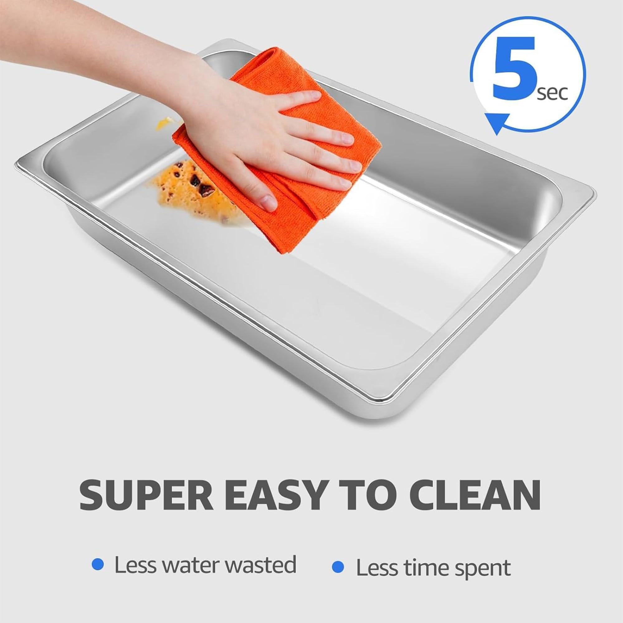 Juego de 2 sartenes de 8,5 L, calentador de alimentos para fiestas, catering, servicio de bufé, ideal para eventos, cumpleaños, restaurantes