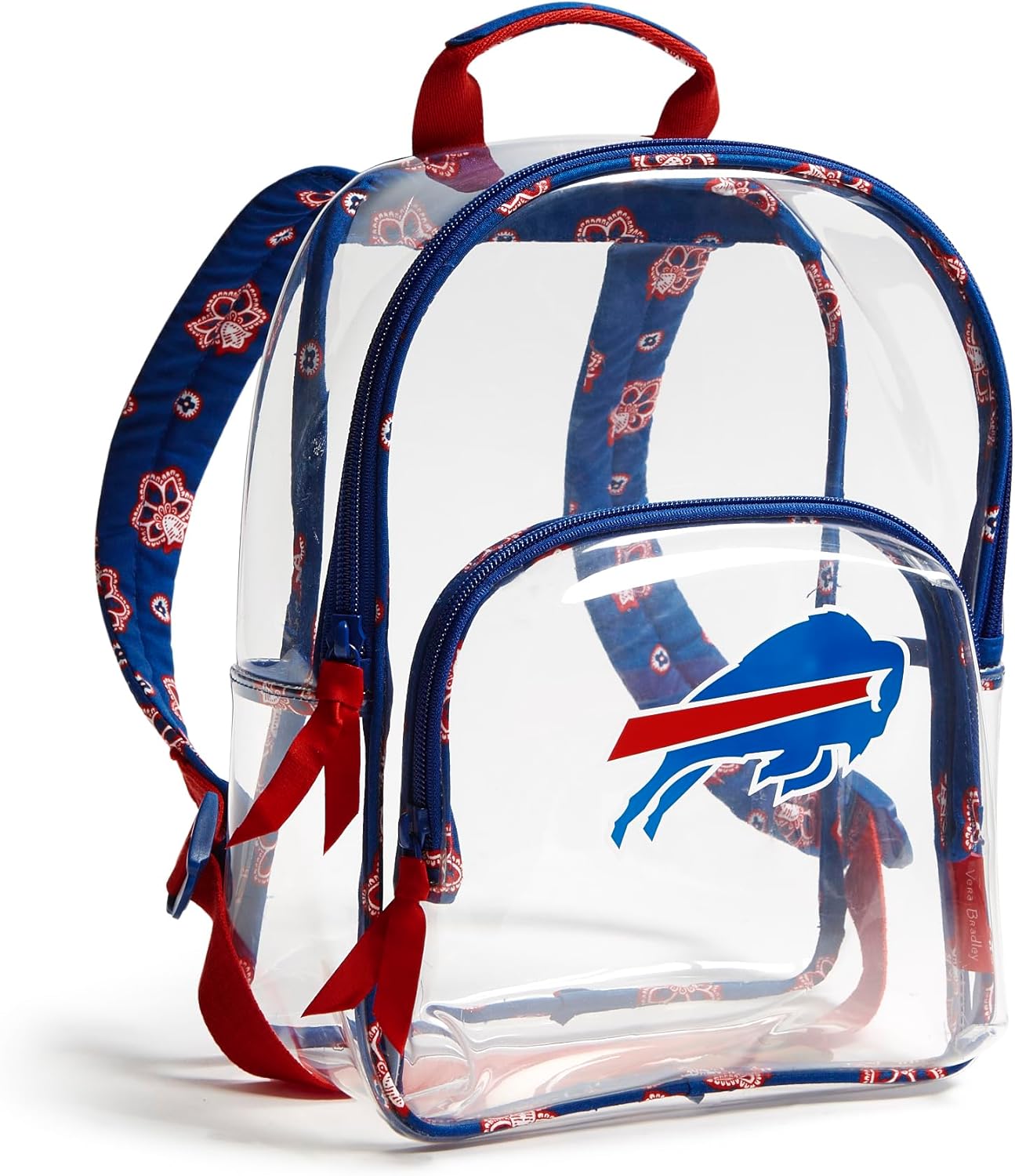 Vera Bradley Women's Clear Nfl Small Backpack (Multiple Teams Available), Dallascowboysonblue/Graybandana, One Size