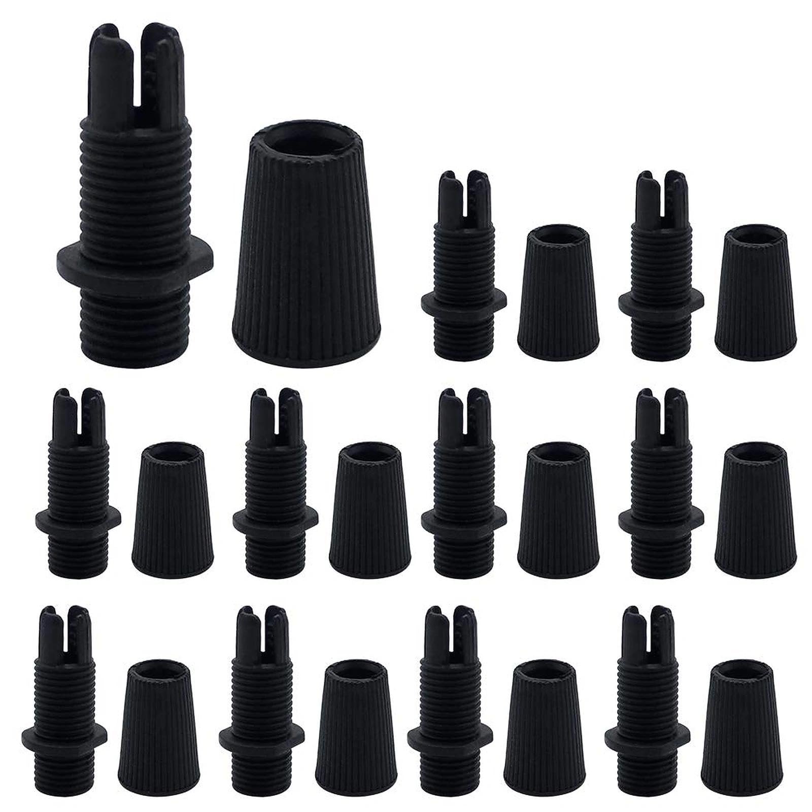 20pcs M10 connettori fermacavo a sospensione in plastica nera fermacavo in plastica fermacavo con filettatura Morsetti regolabili Clip per cavi Illuminazione a soffitto