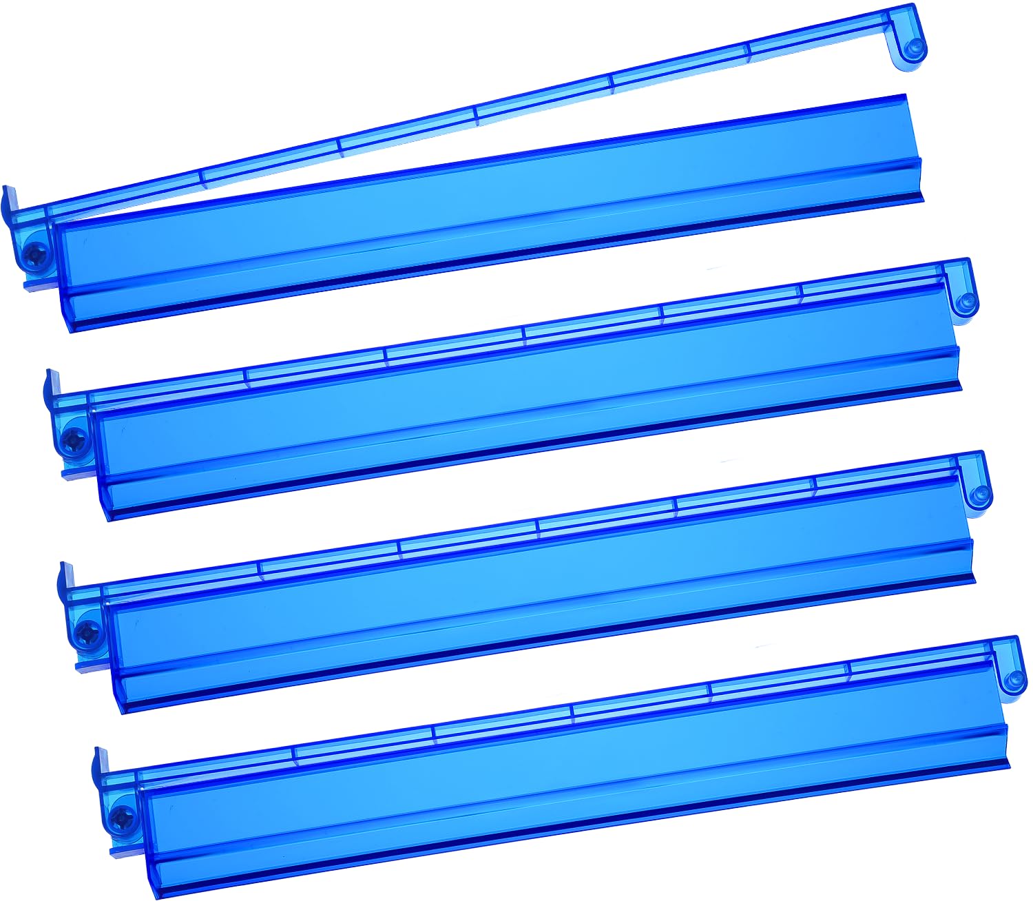 Niflirt Mahjong Racks with Pushers 4PCS Set Majiang Tile Holder Acrylic Mahjong Racks Accessories and Gifts(Deep Blue)