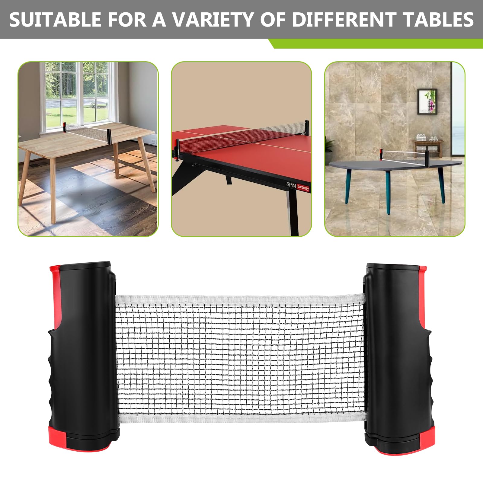 Set de Ping Pong - Professionnel - 2 Raquettes - 6 Balles - Filet Set de Ping Pong - Professionnel - 2 Raquettes - 6 Balles - Filet