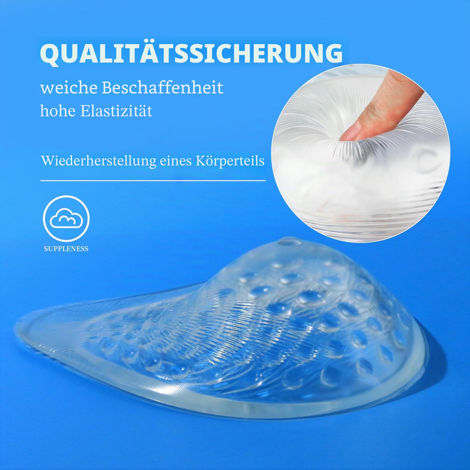 Symmetrisch Mastektomie Prothese,Schwimmen Brustprothesen Konkave Brustform Postoperativ Silikon Brüste BH Einlagen für Damen Bikini(1 Stück)