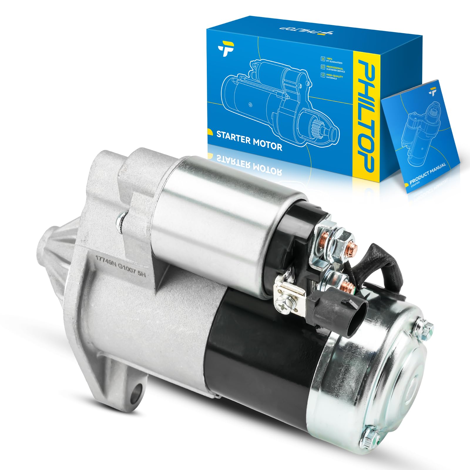 PHILTOP 17749N New Starter Compatible with 1999-2004 Jeep Wrangler 4.0L