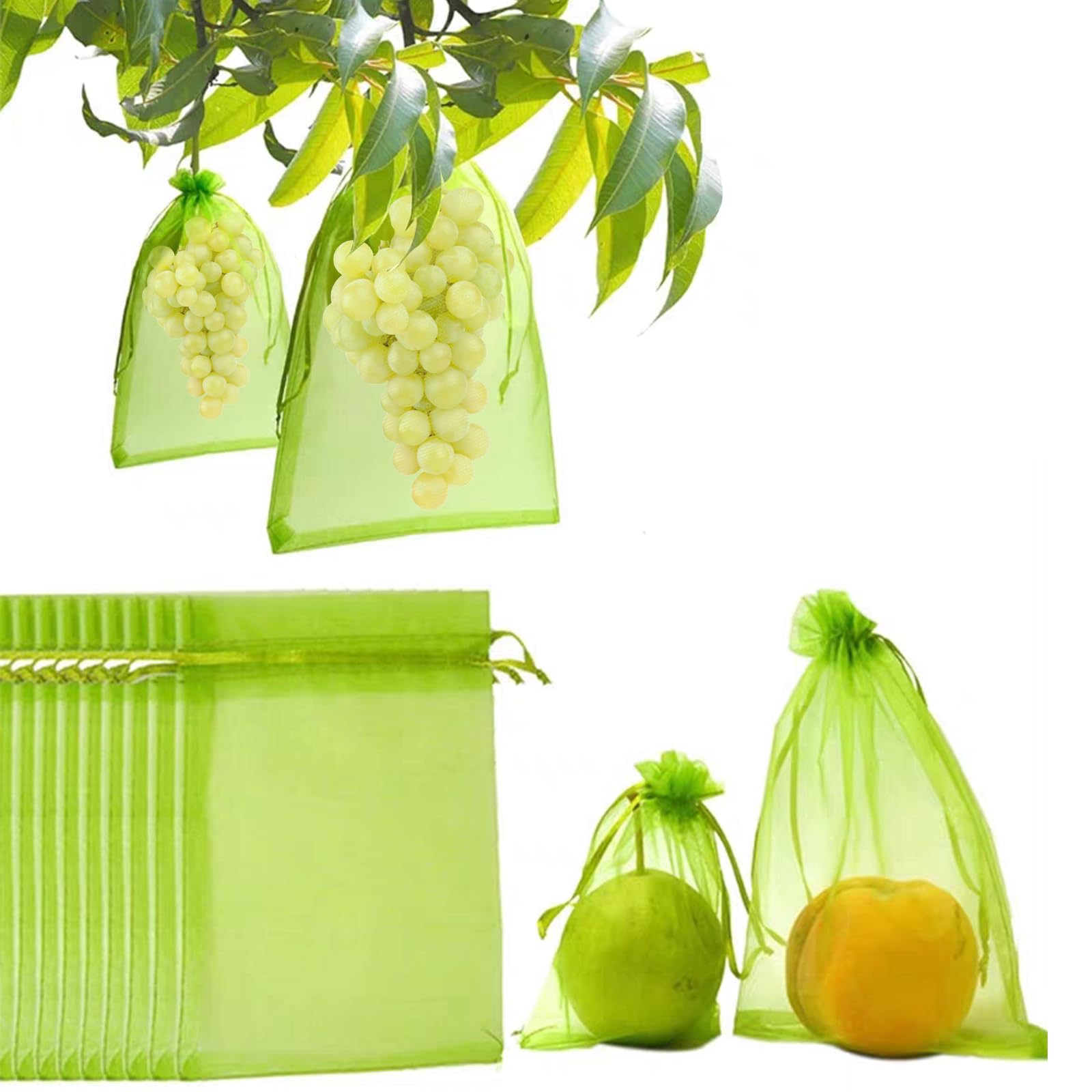 100pcs Sac Protection Fruits Sacs Filets Protection Des Grappes De Raisins Contre Les Oiseaux Et Insectes Gupes Frelons 30 X 20 Cm