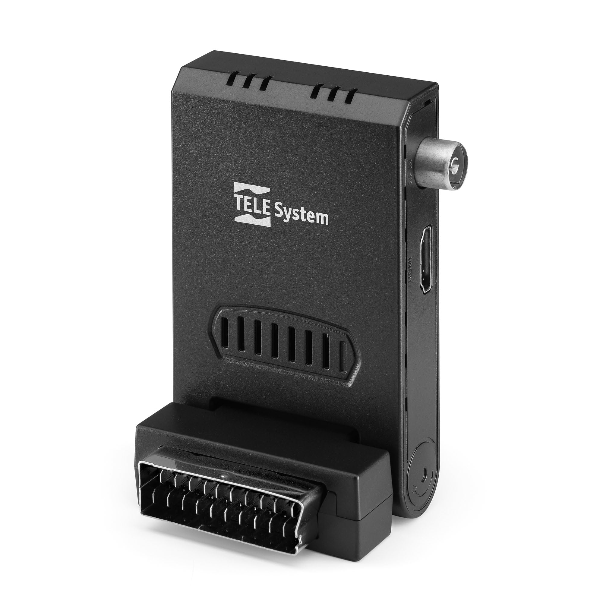 Tele System Mini Stealth Décodeur numérique terrestre avec Fonction Autoscan et LCN, Lecteur multimédia USB intégré-Télécommande Facile à Utiliser Incluse-Installation Plug & Play Via péritel ou HDMI