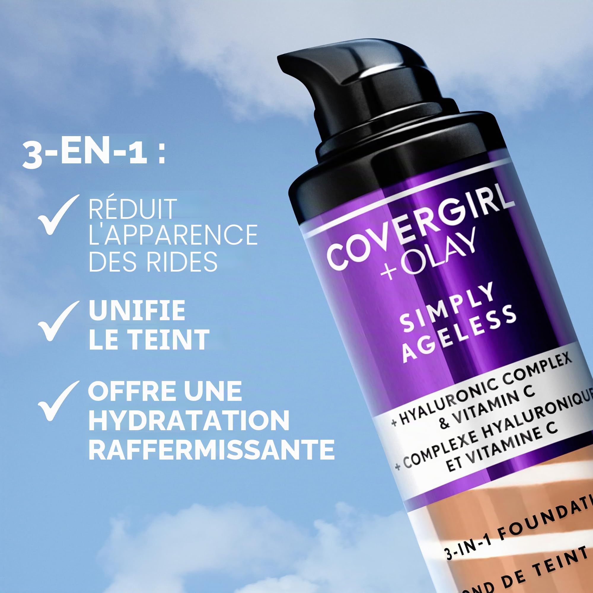 COVERGIRL - Smiply Ageless 3-in-1 Liquid Foundation Medium Beige 242-1 fl. oz. (30 ml)