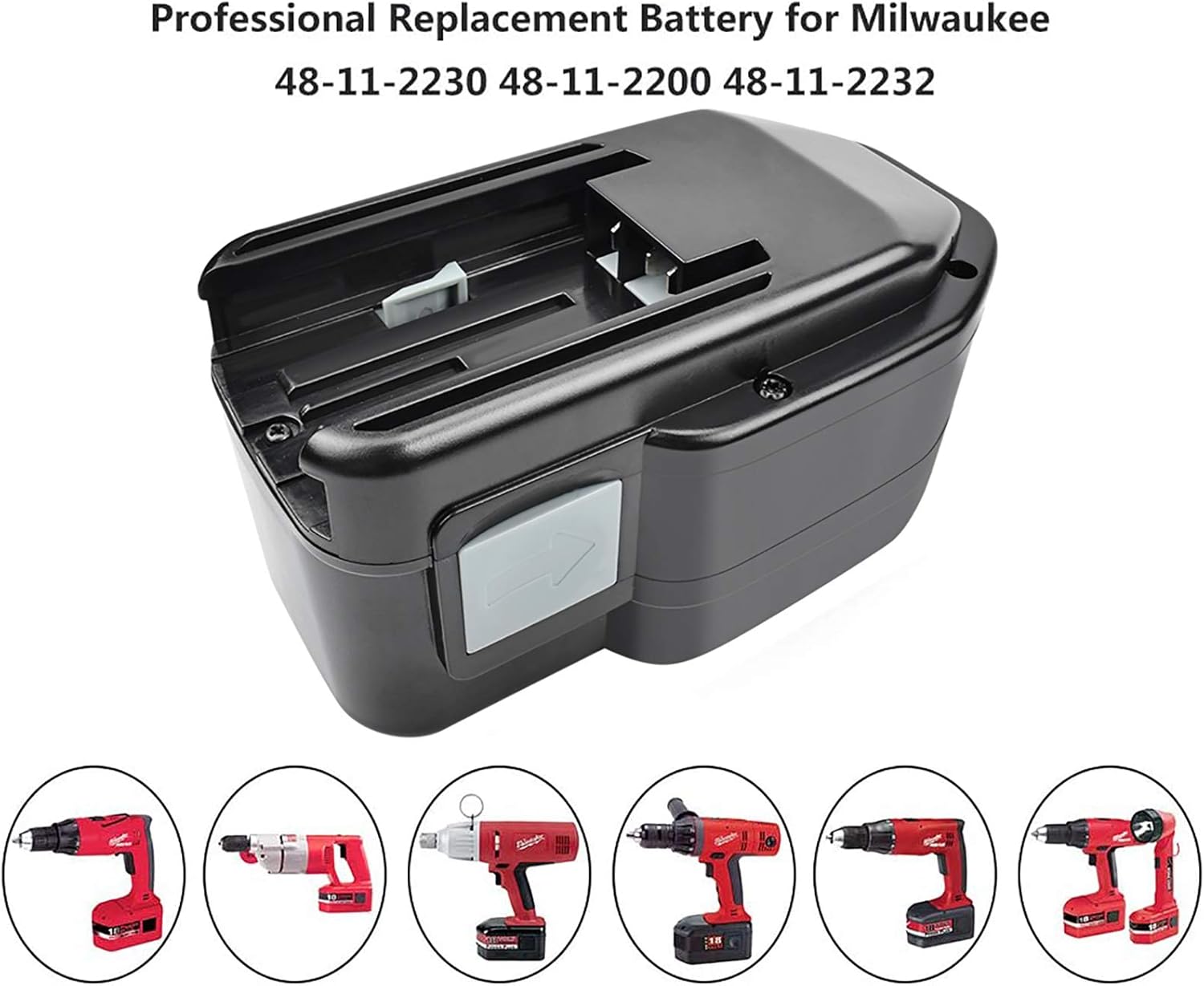 50% Off Discount Powtree 18V 3.0Ah NI-MH Replacement Battery for Milwaukee 48-11-2230 48-11-2232 48-11-2200 0522-20 6310-20 0524-20 Chicago Pneumatic 8940158631(2 Pack)