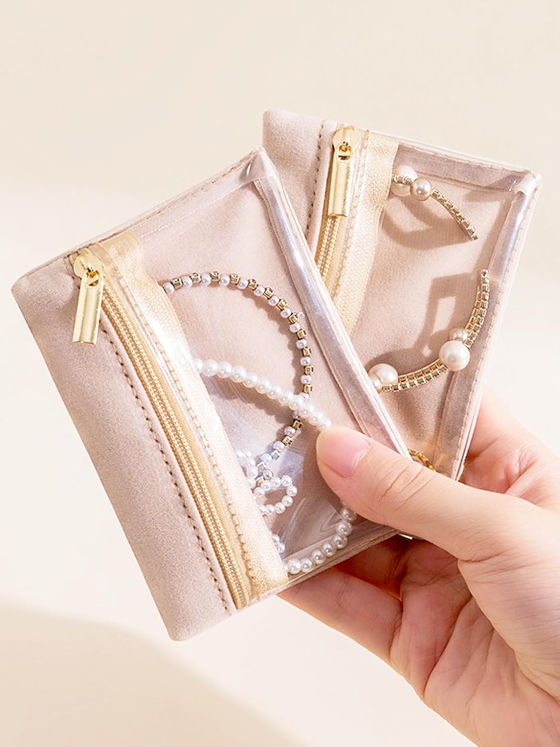 Jewelry Pouch Bag Zipper Jewelry Purse Pouch Gift Bags for Women Girl 15 Pcs