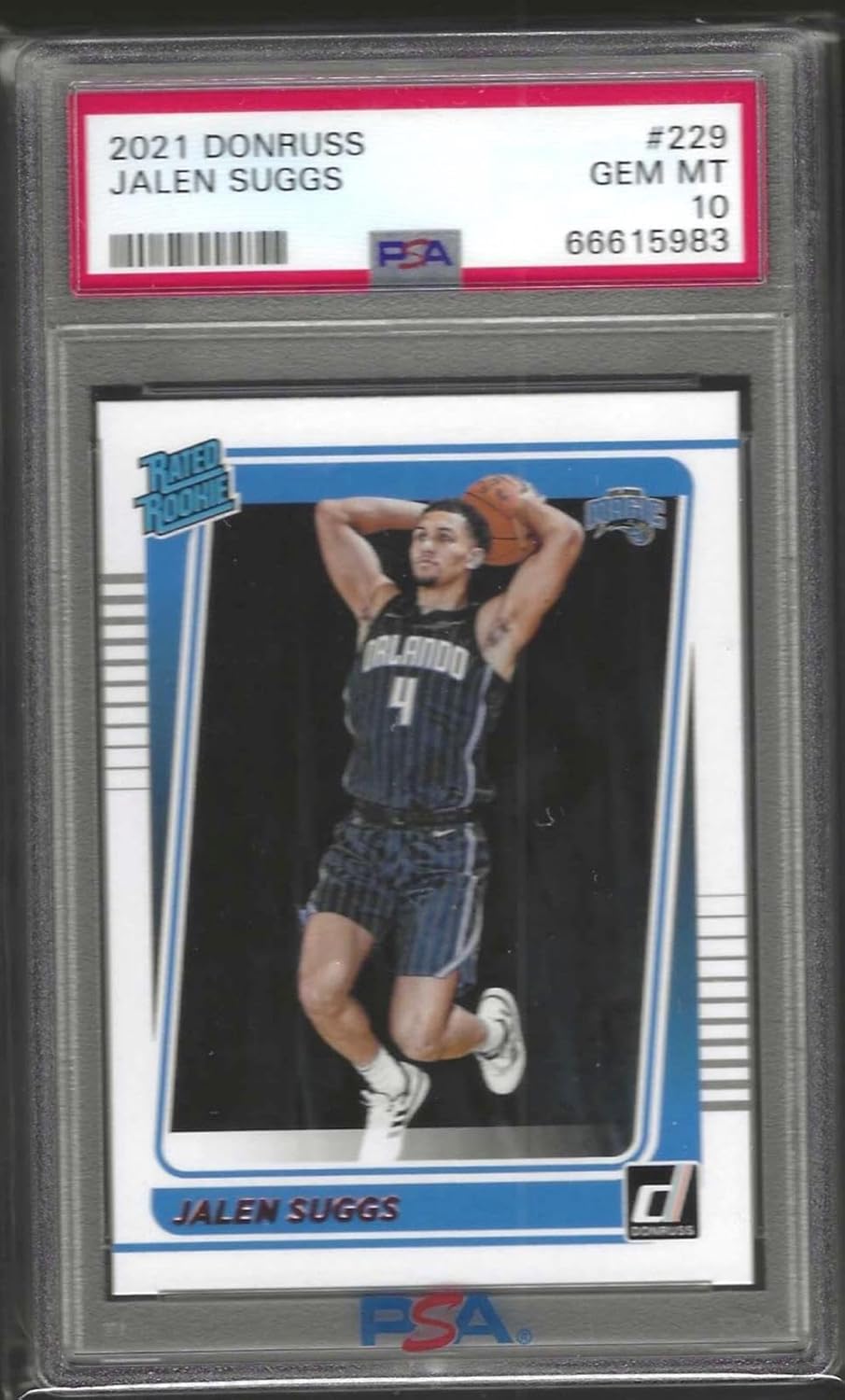 Jalen Suggs 2021-22 Panini Donruss Rated Rookie Rc #229 Psa 10 Gem Mint Pop 31 - Basketball Cards