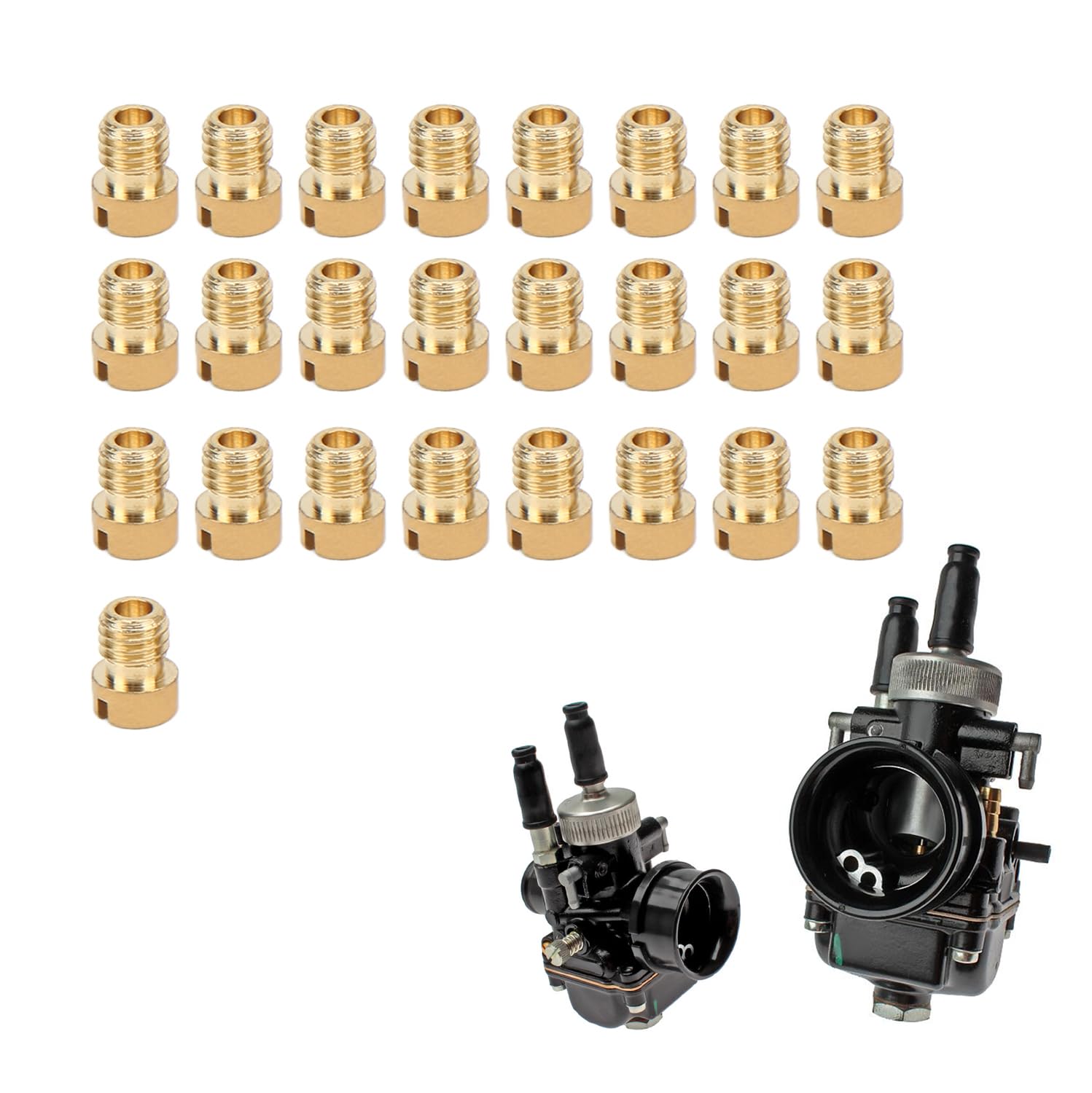 Carburetor Main Jet Kit, 55‑115 M5 25pcs Carburetor Carb Main Nozzle Jet Set Replacement for Dellorto Carburetor PHBG