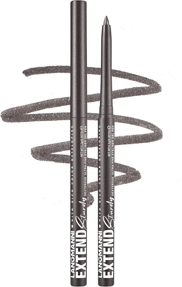 Erinde Lápis delineador em gel marrom acinzentado à prova d'água, delineador de olhos cremoso retrátil, de longa duração, ultra-suave, à prova de manchas, vegano e livre de crueldade, 10 marrom