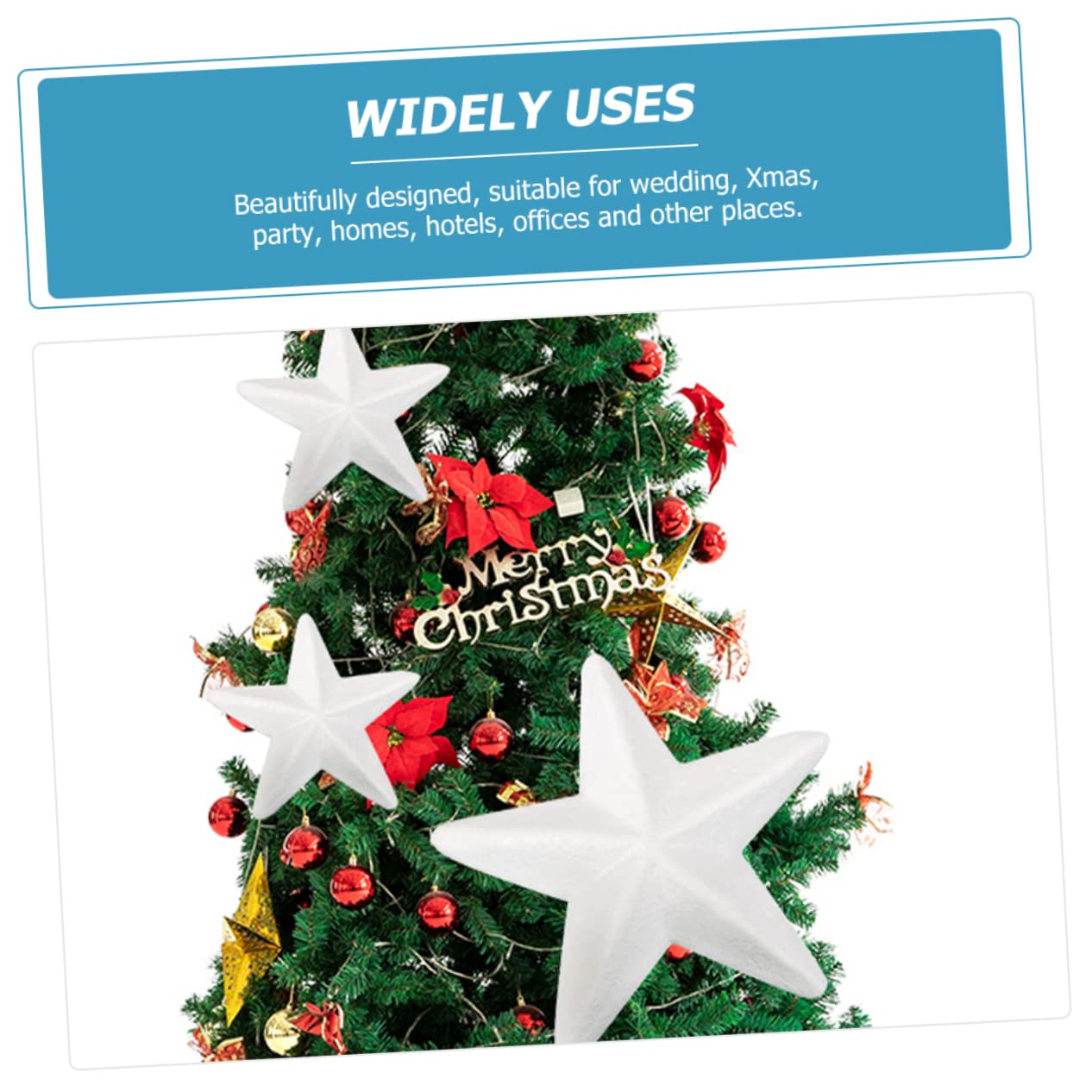 PRETYZOOM 40pezzi Decorazioni Natalizie Forma di Stella per Fai da Te Abbellimenti Unici per Albero di Natale e Crafting Creativo