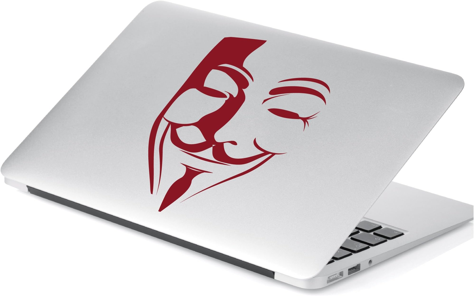 Yoonek Graphics V for Vendetta Decal Sticker for Car Window, Laptop, Motorcycle, Walls, Mirror and More. # 547 (6" x 4", Dark Red)