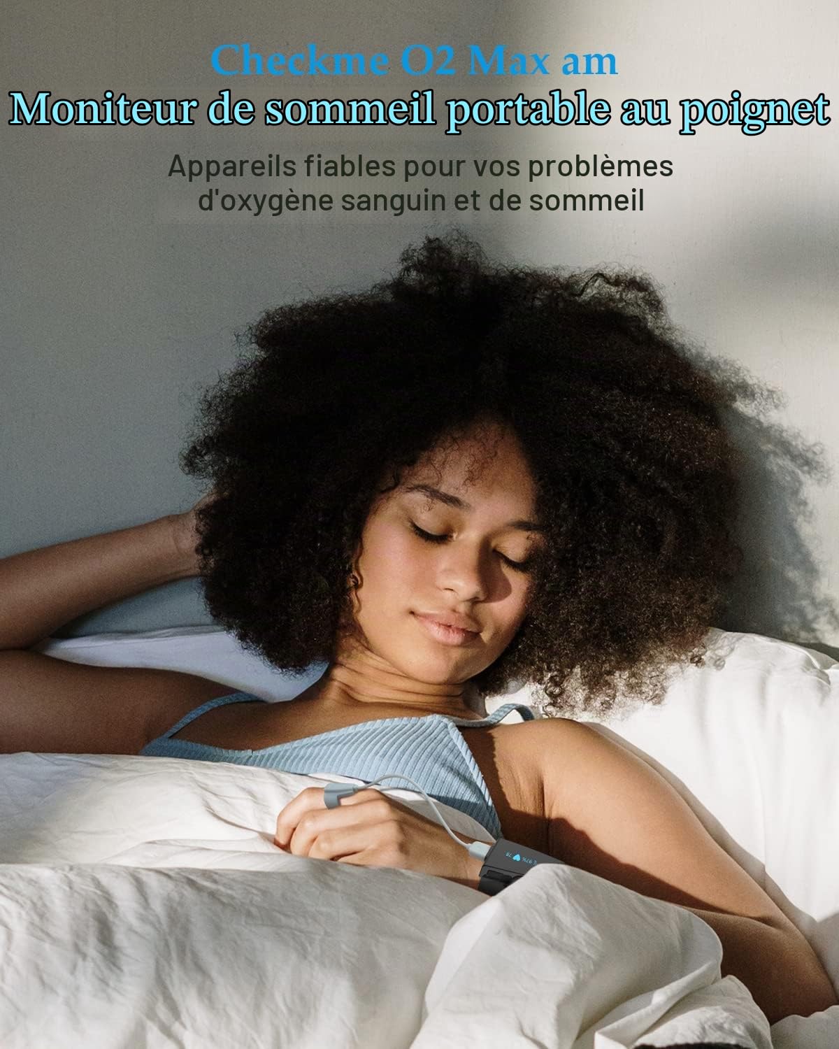 Oxymètre de Doigt Wellue, 72 heures d'autonomie, Apnée Sommeil Meter, Compteur de Saturation en Oxygène avec Bluetooth, Moniteur de Sommeil Portable avec Rapport APP et PC