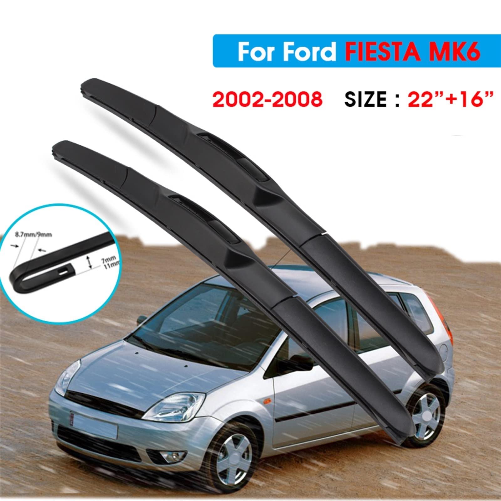 Kit Limpiaparabrisa Trasero Para Ford Fiesta Mk5 Hatch 02-08 | Meses
