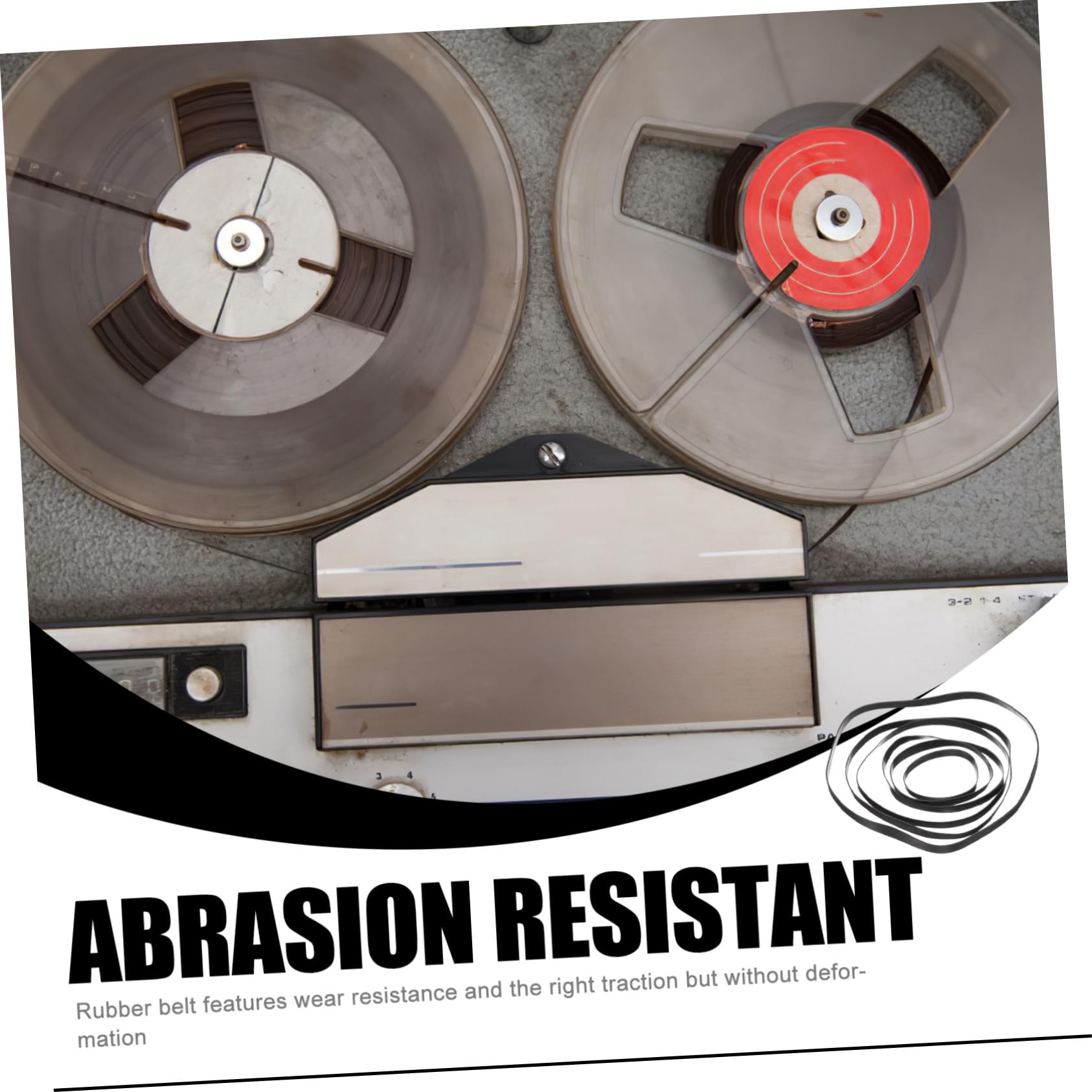 OUNONA Cinghie Per Cassette 50 Pezzi Gomma Quadrate 4 Mm Per Riparazione e Manutenzione Lettori Dvd e Registratori Musicali
